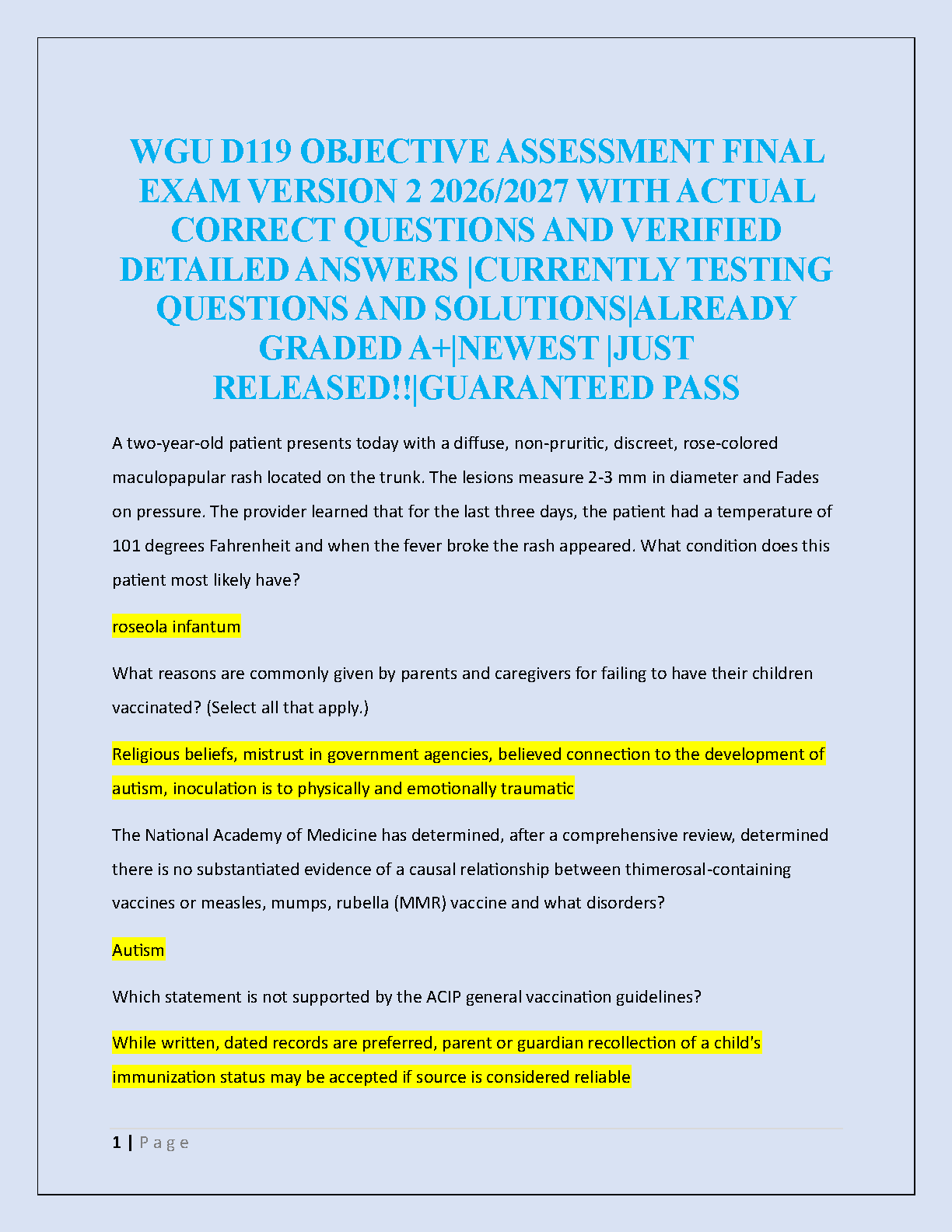 WGU D119 Objective Assessment Test Bank 2026 IMG-1