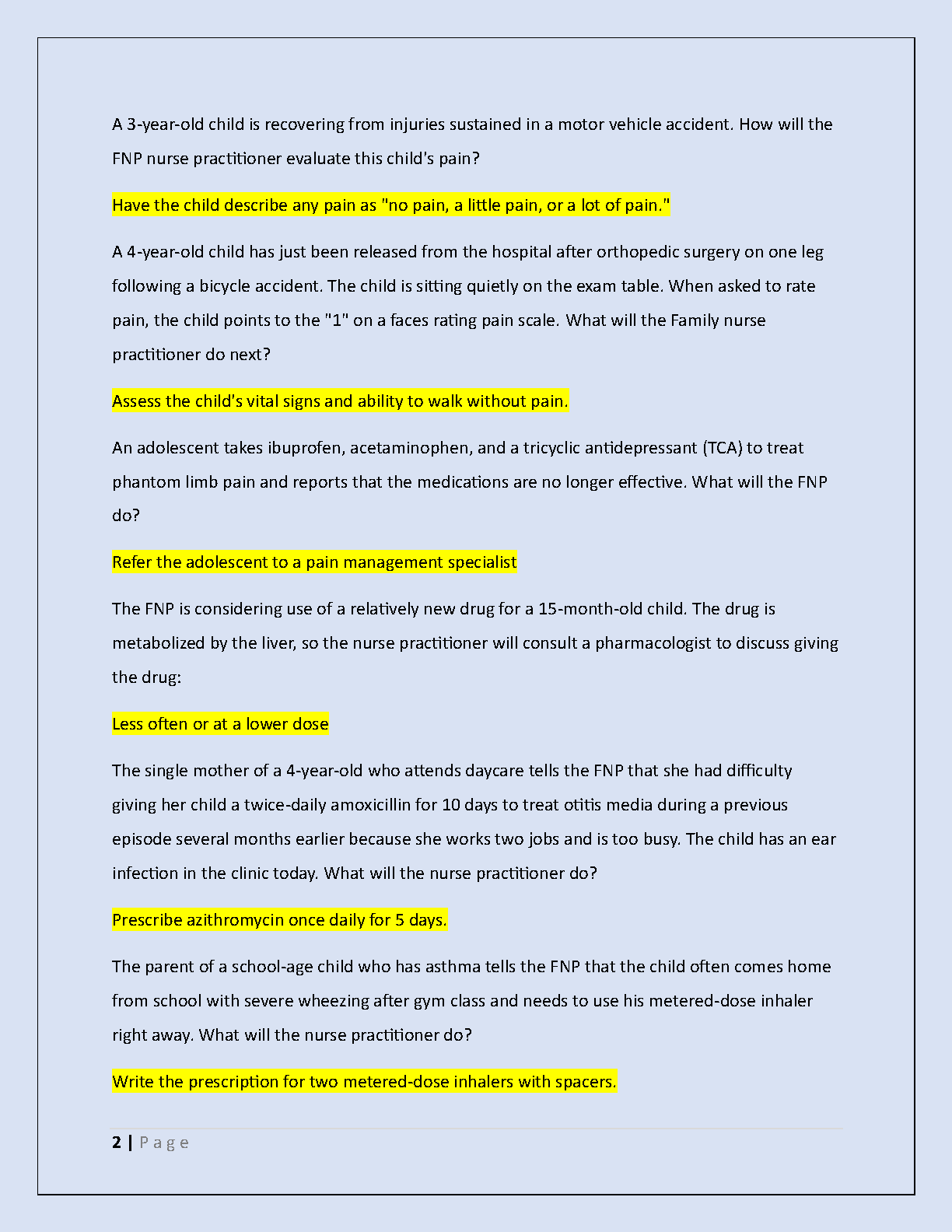 WGU D119 Objective Assessment Test Bank 2026