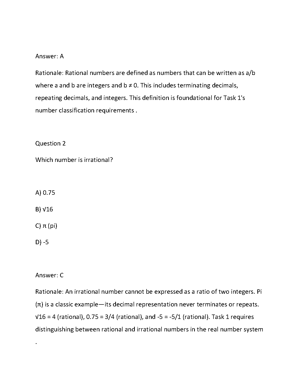 WGU QTT2 Math Guide: Real Numbers & Venn Diagrams Tasks 1-3