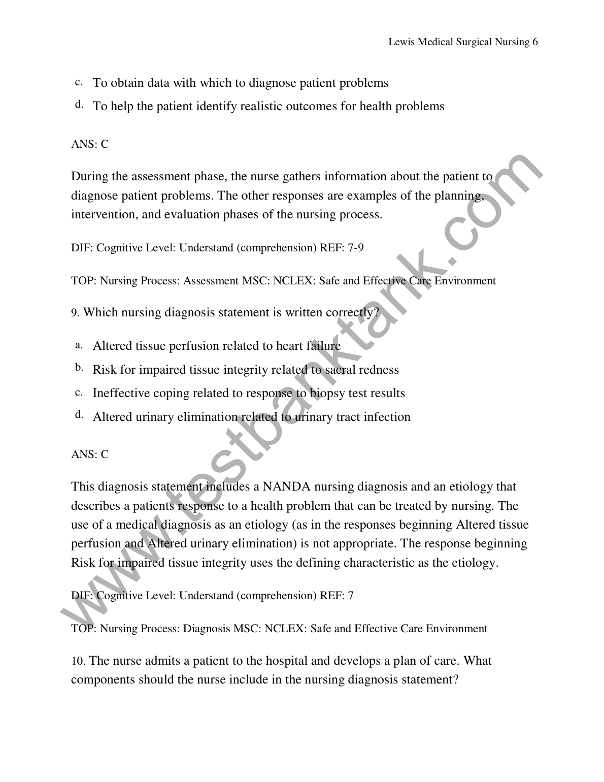 Lewis Med-Surg Nursing Test Bank 2026/27 IMG-3
