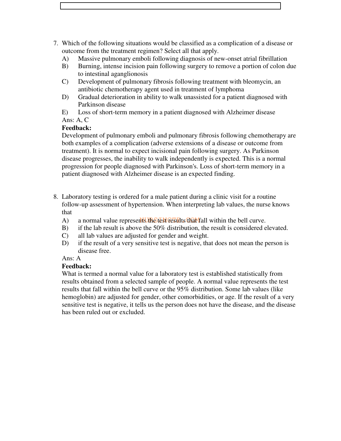 Pathophysiology Test Bank 2026/27 Porth 10e Exam Prep