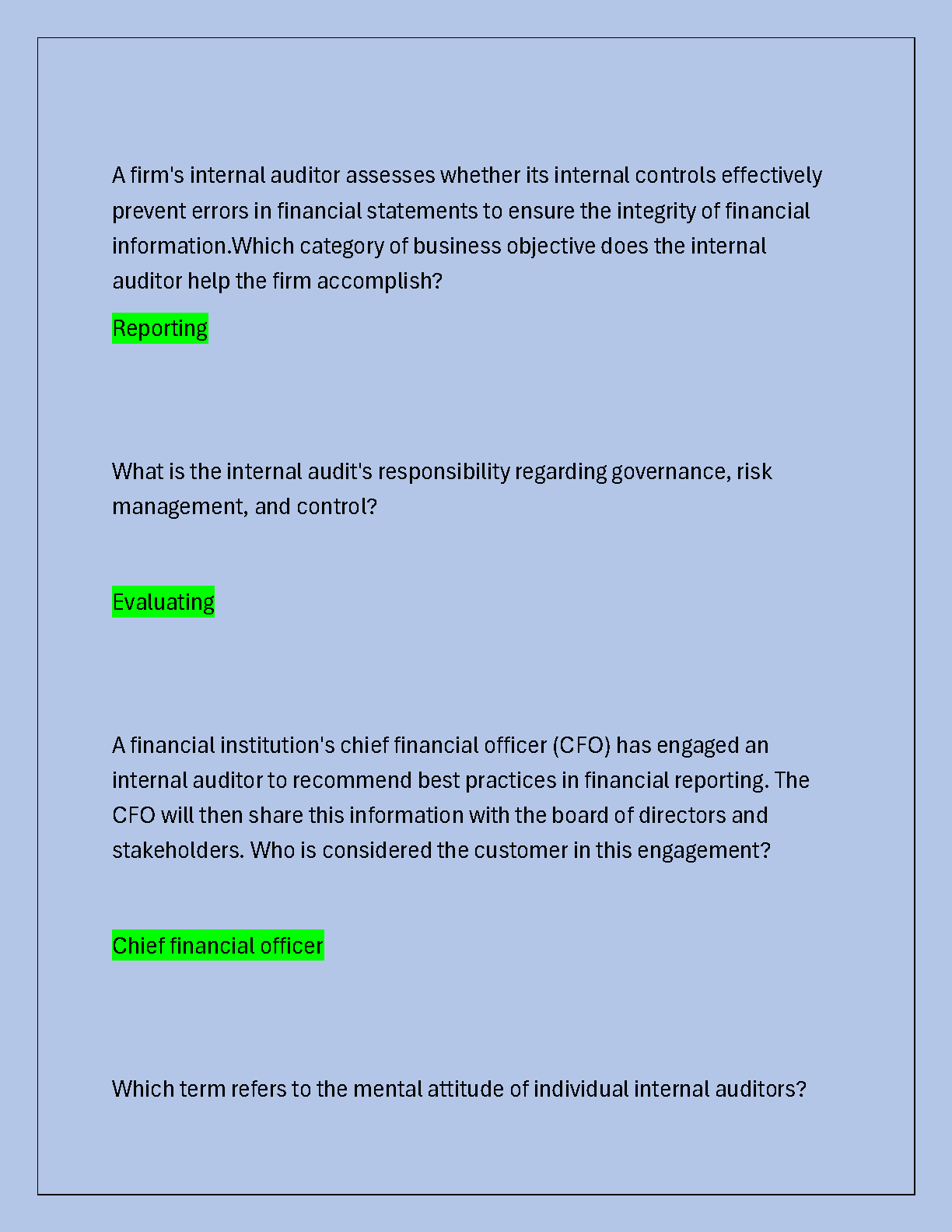 WGU D560 Internal Auditing I Test Bank 2026 Verified Answers IMG-3