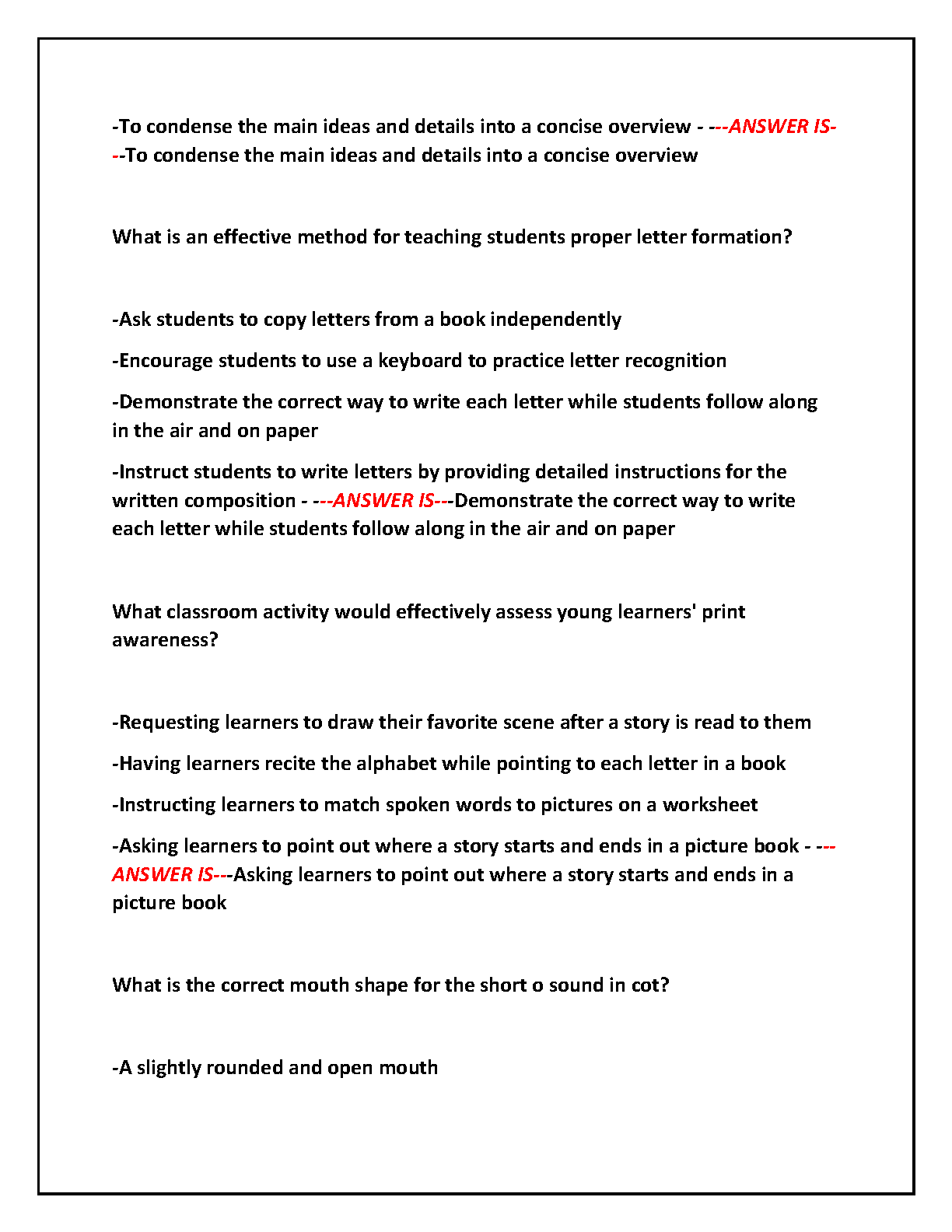 WGU D676 Early Literacy Methods Test Bank 2025 IMG-3
