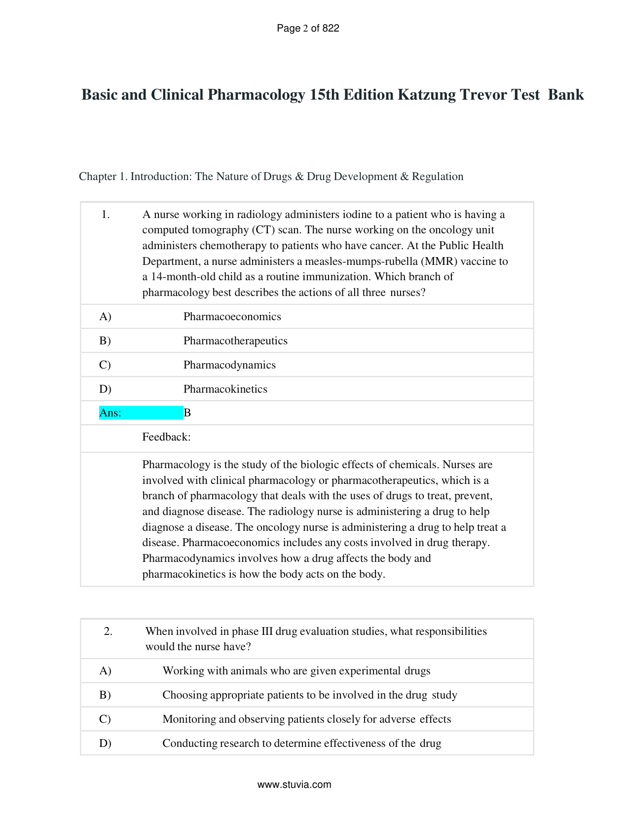 Basic and Clinical Pharmacology 15th Edition TEST BANK