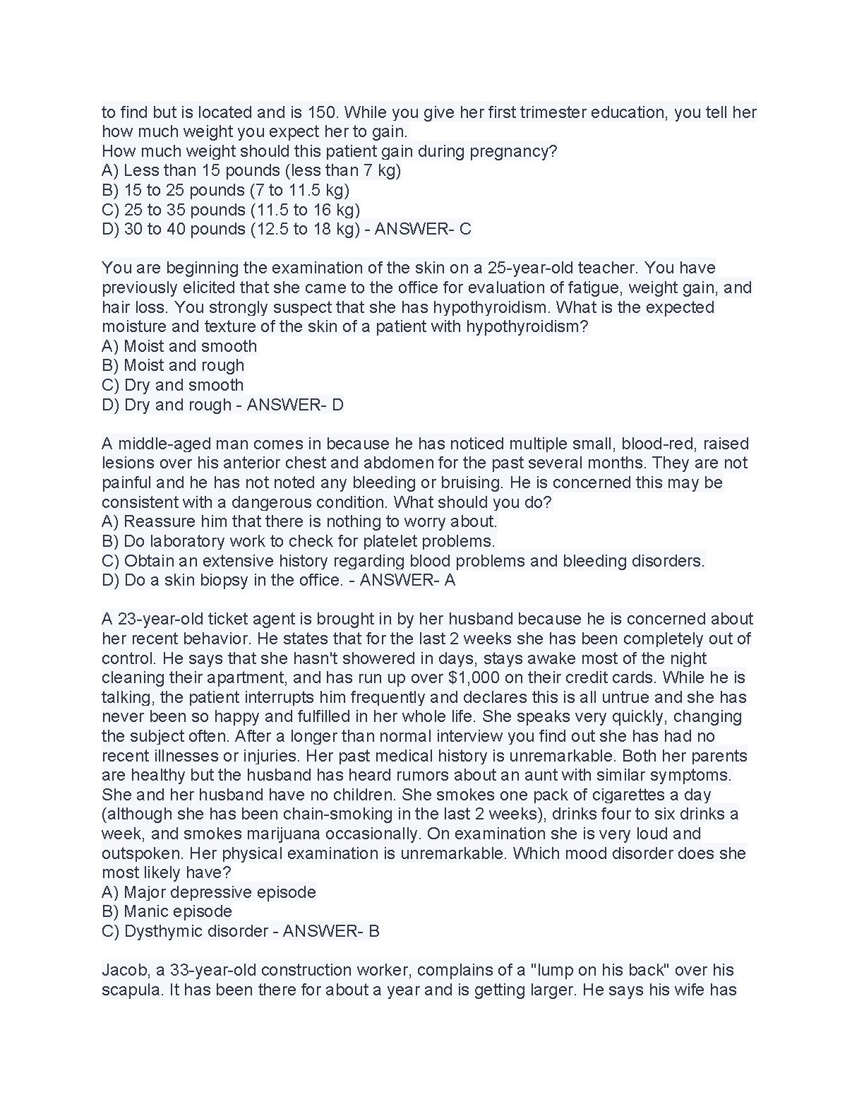 WGU UJC2 Health Assessment Exam Prep & Answers