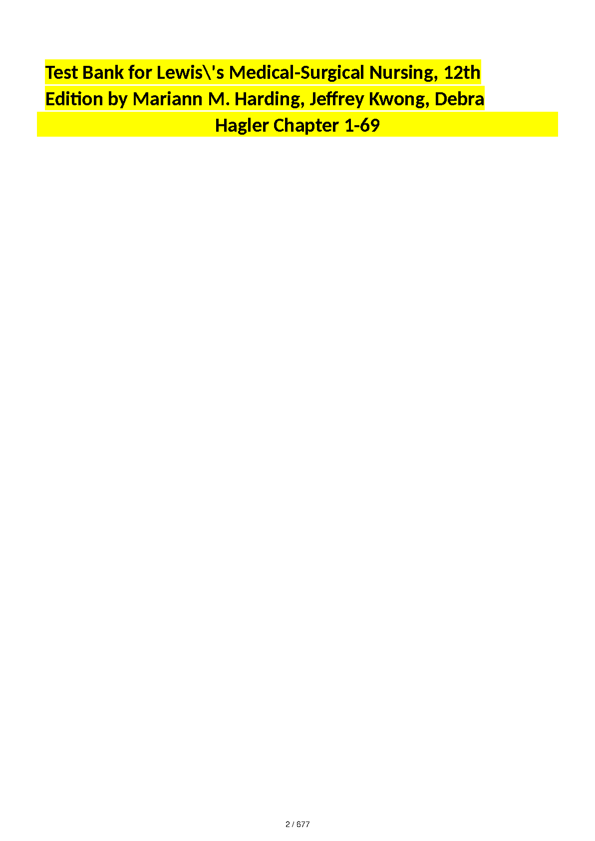 Lewis Med Surg Nursing 12e Test Bank 2026 NCLEX Prep
