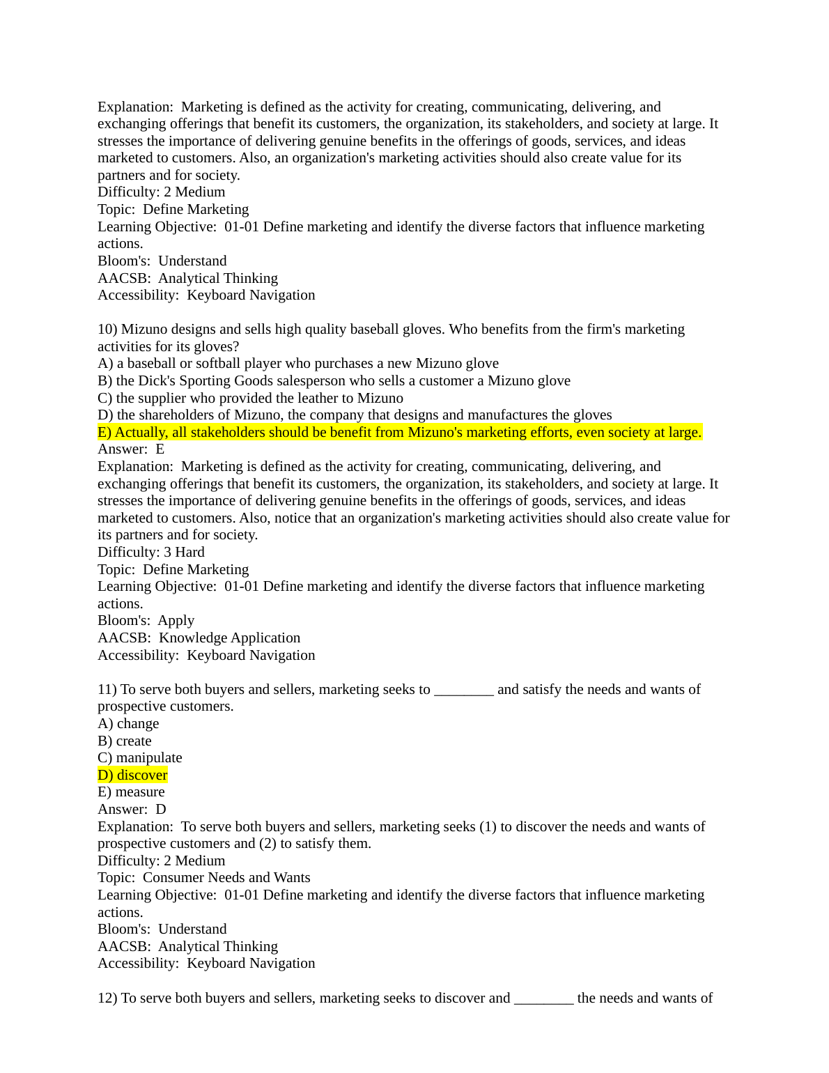 Marketing 8th Edition TEST BANK IMG-1