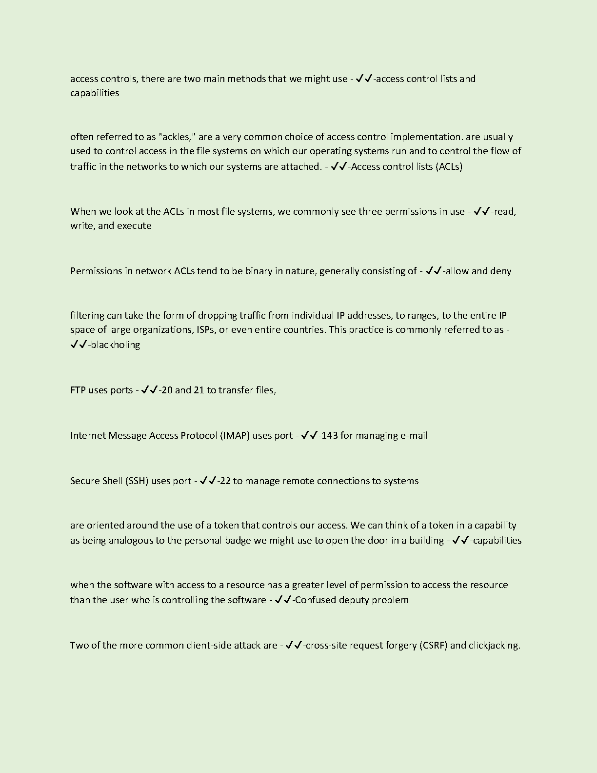 WGU C836 Lesson 3 Authorization and Access Control Q&A