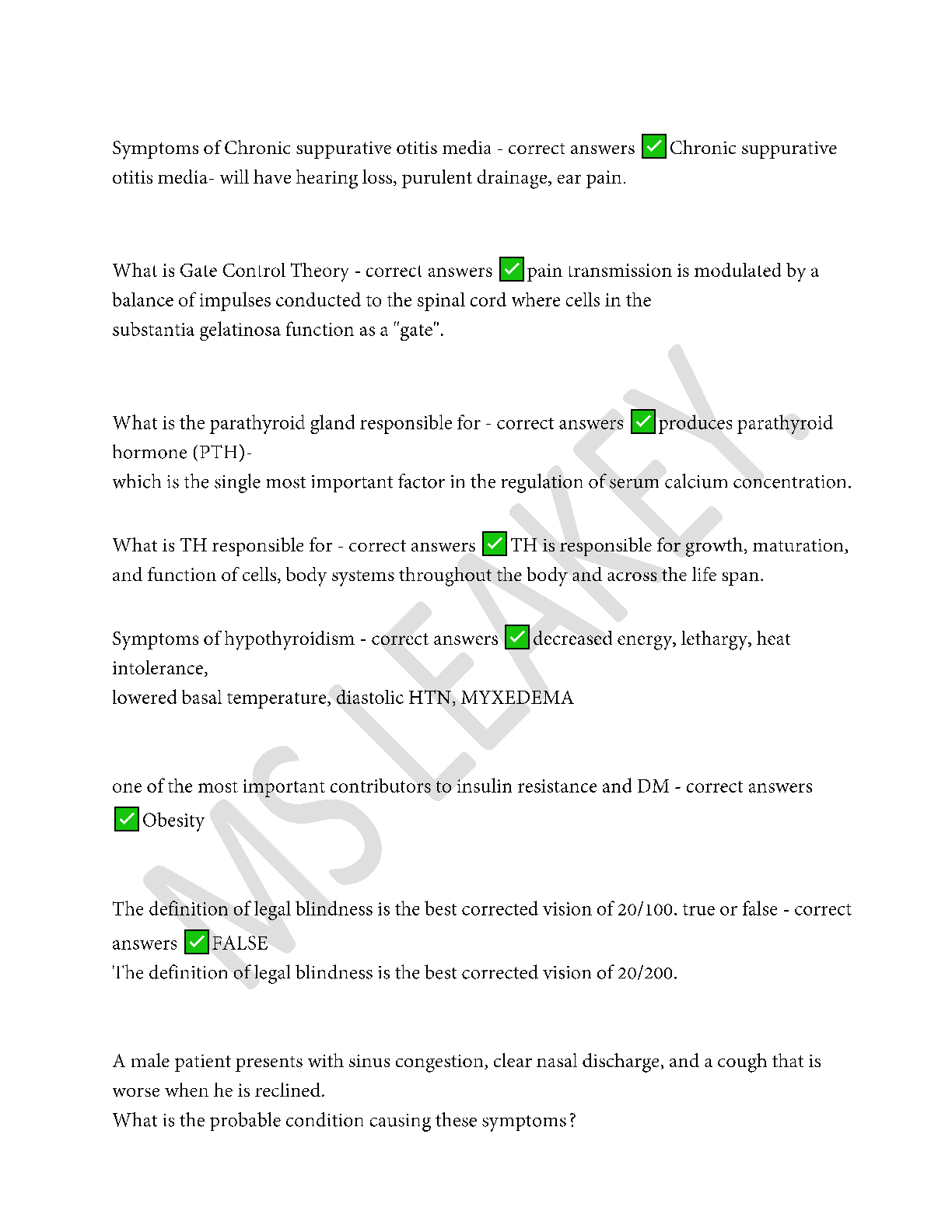 WGU D115 Unit 3 Exam Questions and Answers 2024