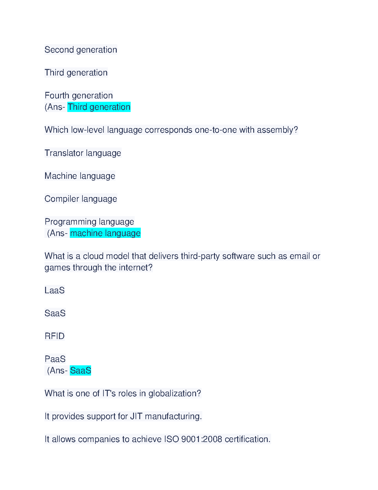 WGU C182 Intro to IT Pre-Assessment Practice Test 2024/2025