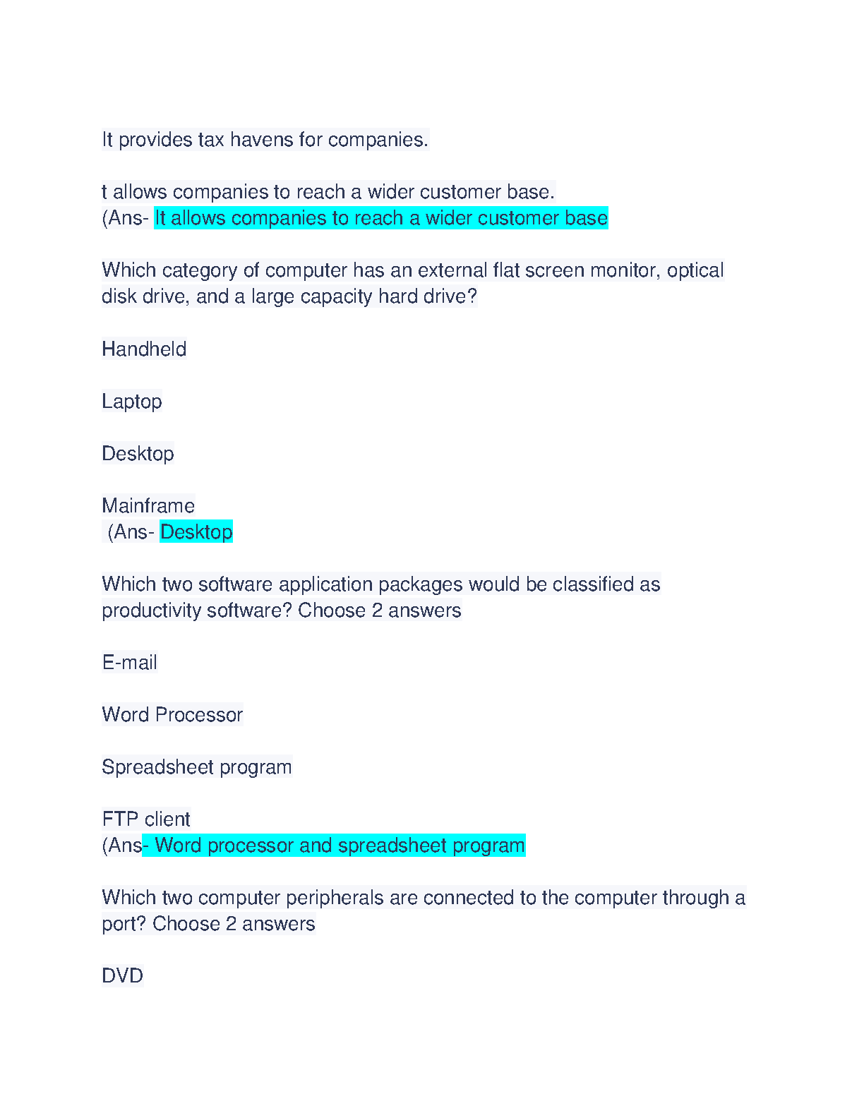 WGU C182 Intro to IT Pre-Assessment Practice Test 2024/2025 IMG-3