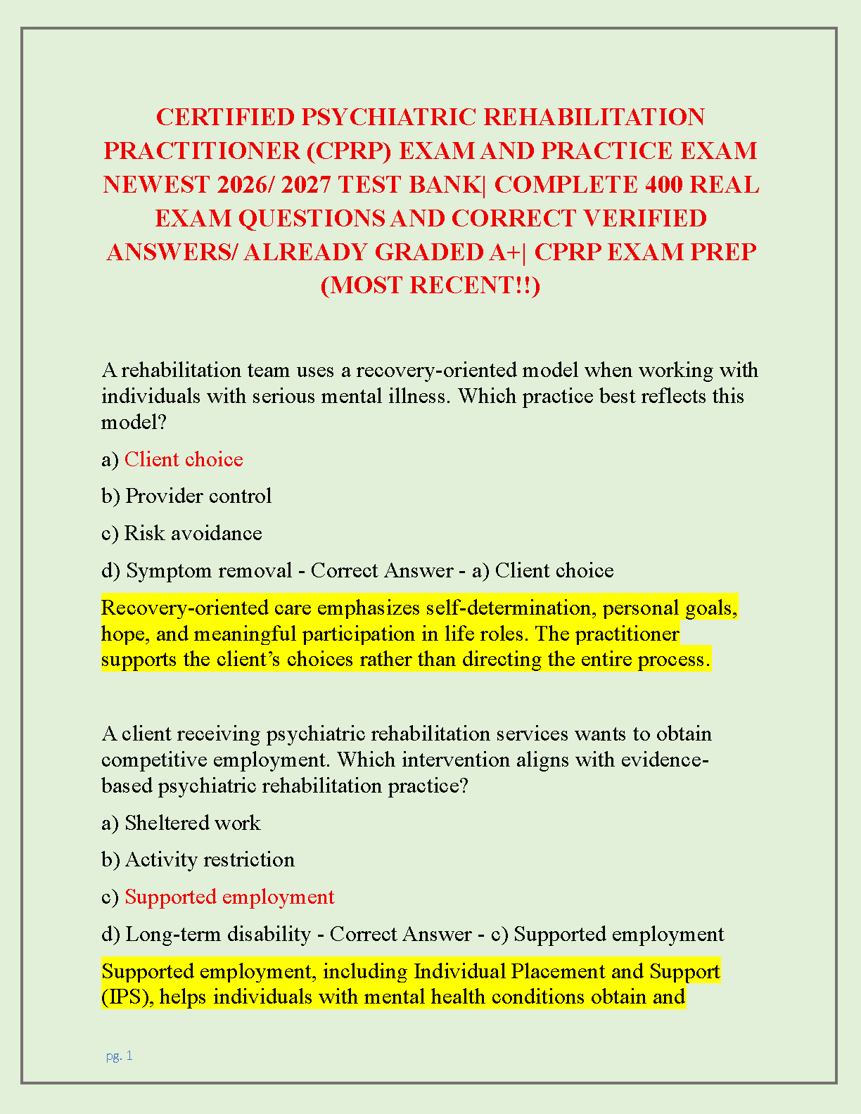 CPRP Exam Prep: 400 Question Test Bank with Answers
