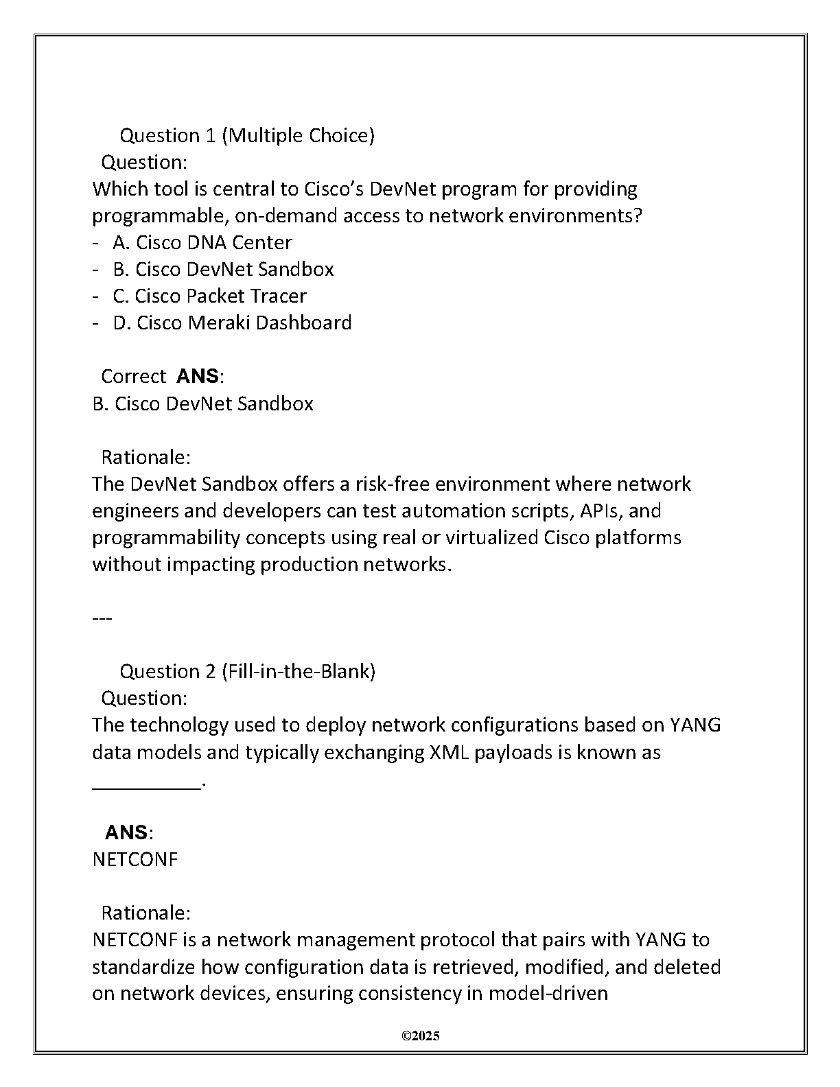 WGU D416 DevNet Fundamentals Test Bank 2025 Q&A