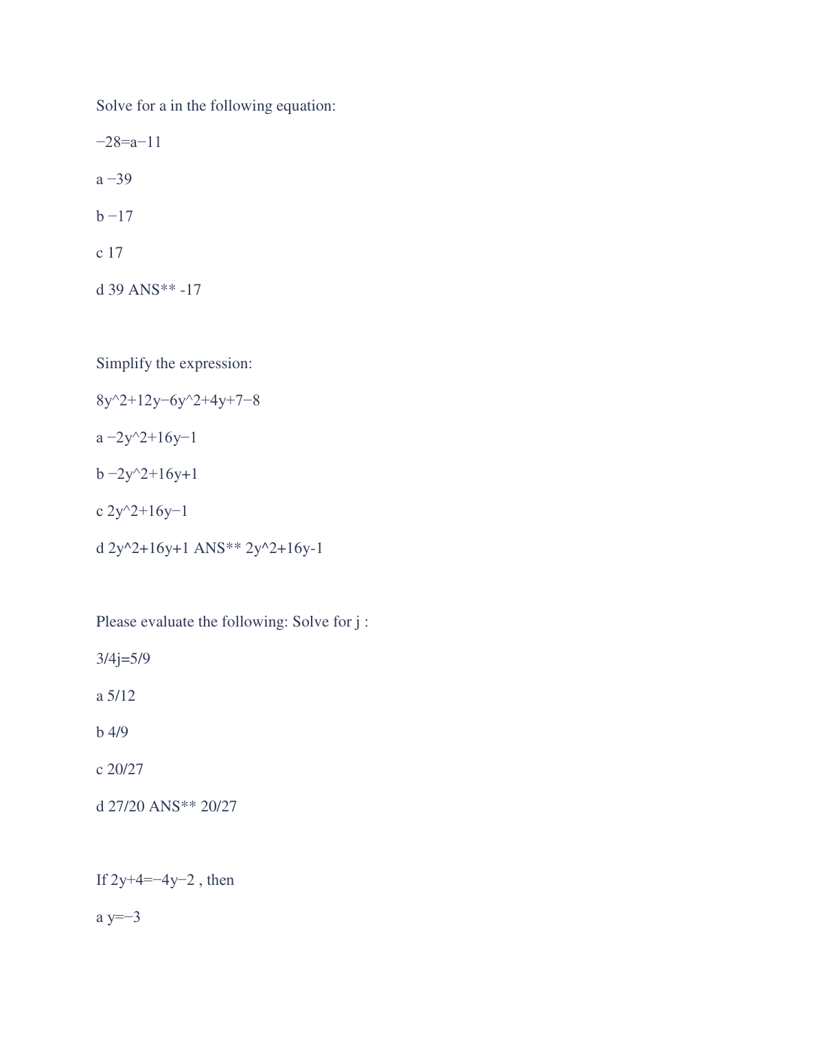WGU C955 Module 3 Basic Algebra Q&A | Full Solutions IMG-3