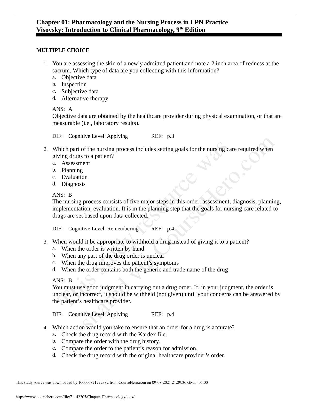 Introduction to Clinical Pharmacology 9th Edition TEST BANK IMG-3