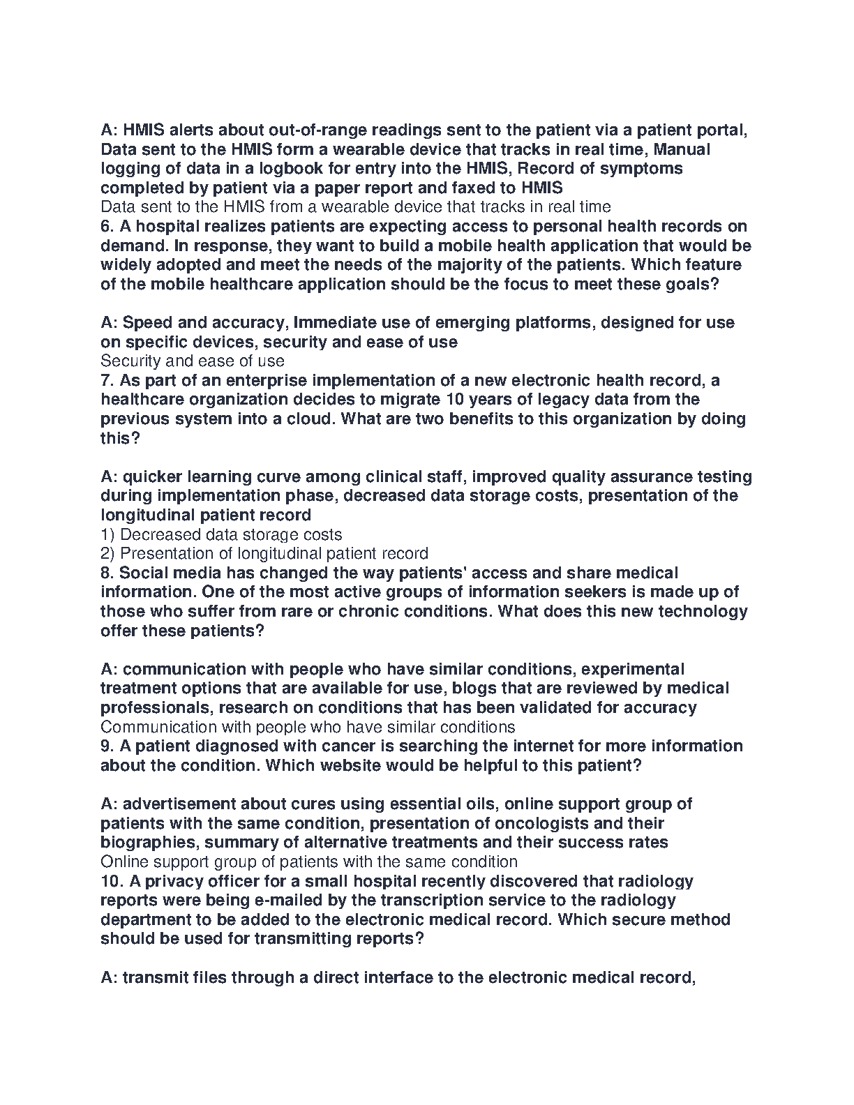WGU C427 Tech App in Health Care Study Guide 2024