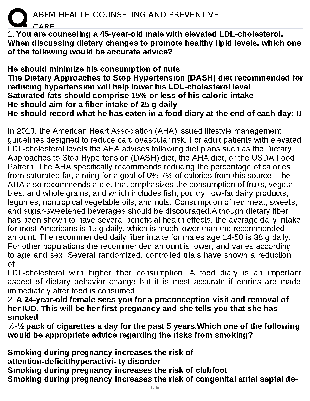 ABFM Health Counseling Study Guide 2026/2027