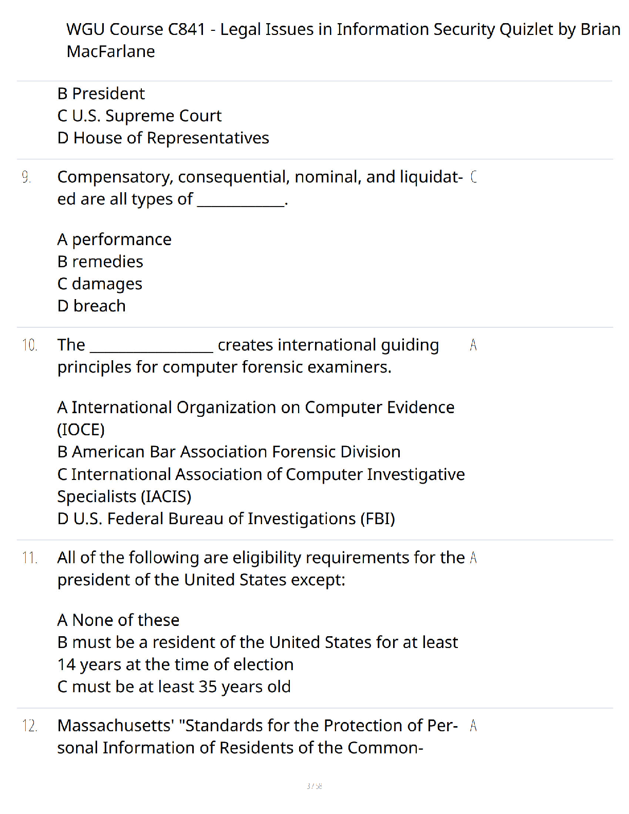 WGU C841 Legal InfoSec Study Guide 2026 Answers IMG-3