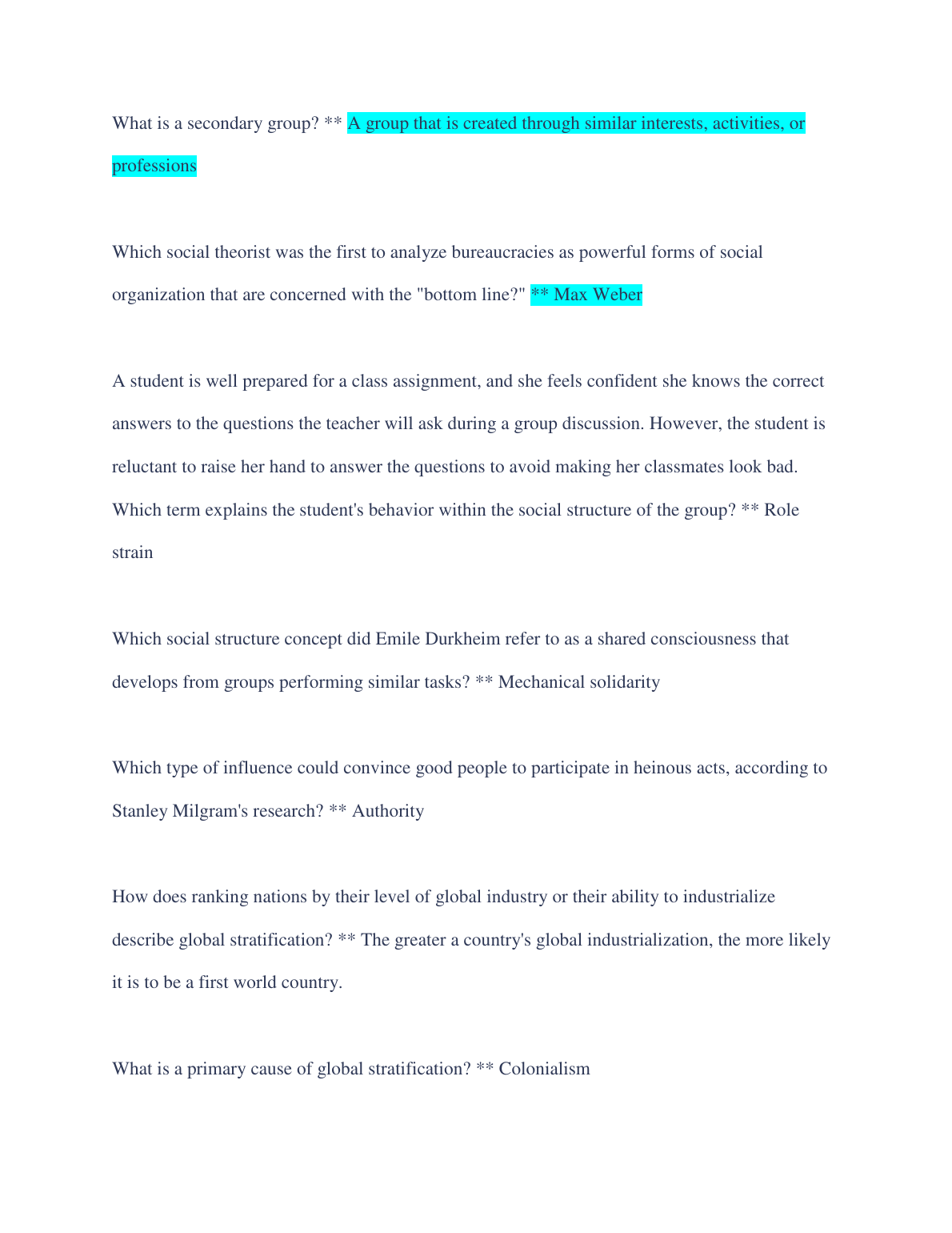 WGU C273 Sociology Practice Exam 2025 With Answers IMG-1