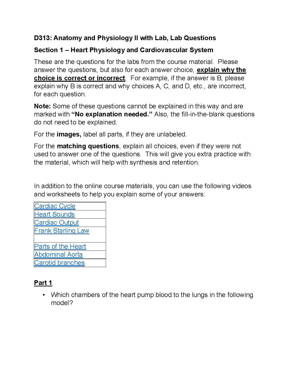 WGU D313 Heart Cardiovascular Lab Questions Explained IMG-1