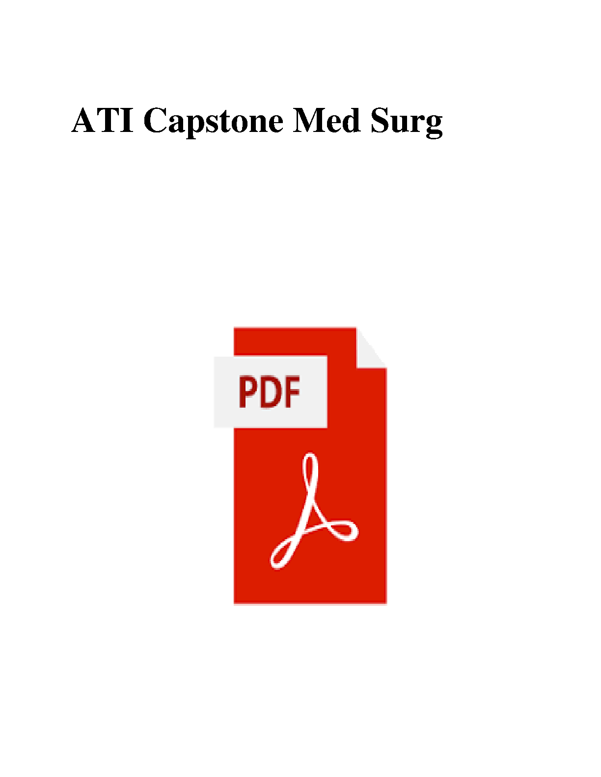 ATI Capstone Med Surg Study Guide 2026/27 Edition