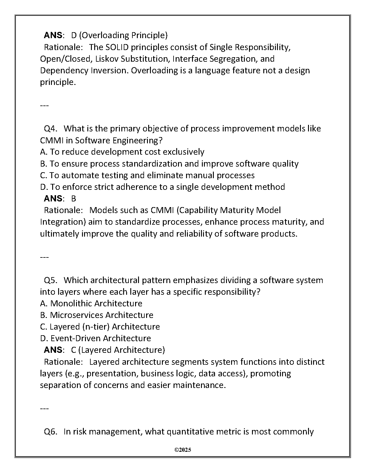 WGU D284 Software Engineering Final Exam Test Bank 2025 IMG-3