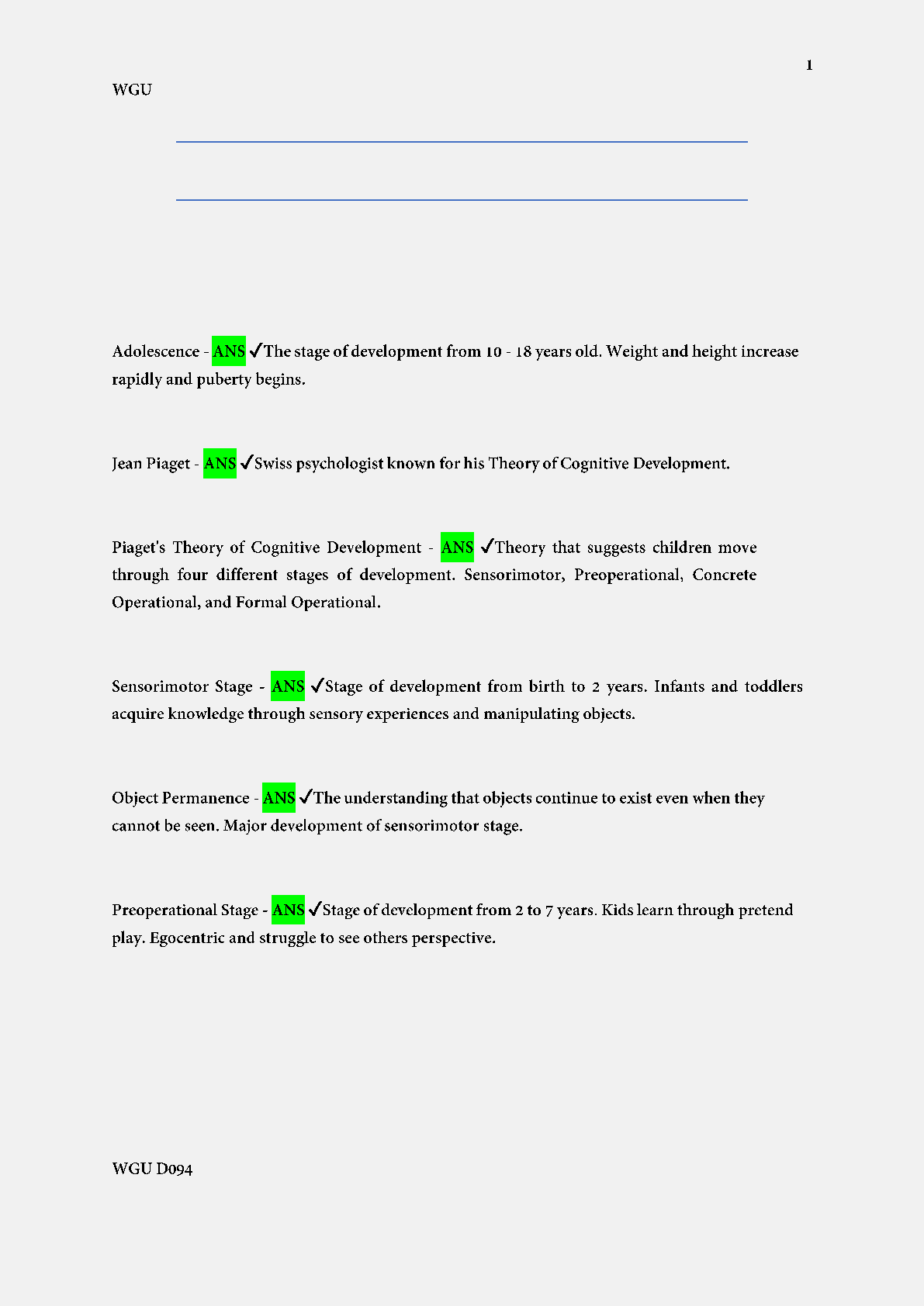 WGU D094 Maslow Hierarchy of Needs Exam Q&A 2025