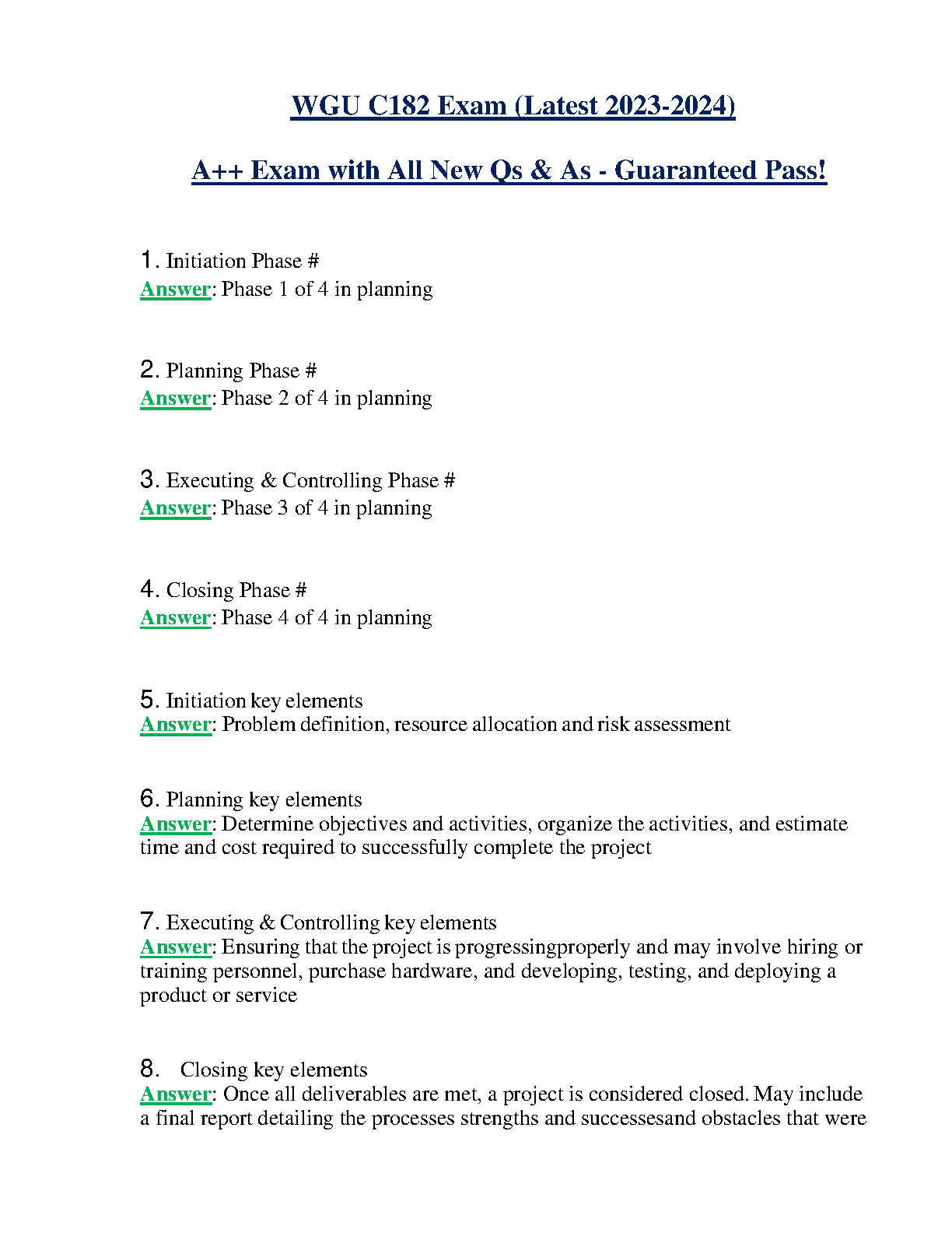 WGU C182 Exam Study Guide: 2023-2024 Questions & Answers IMG-1