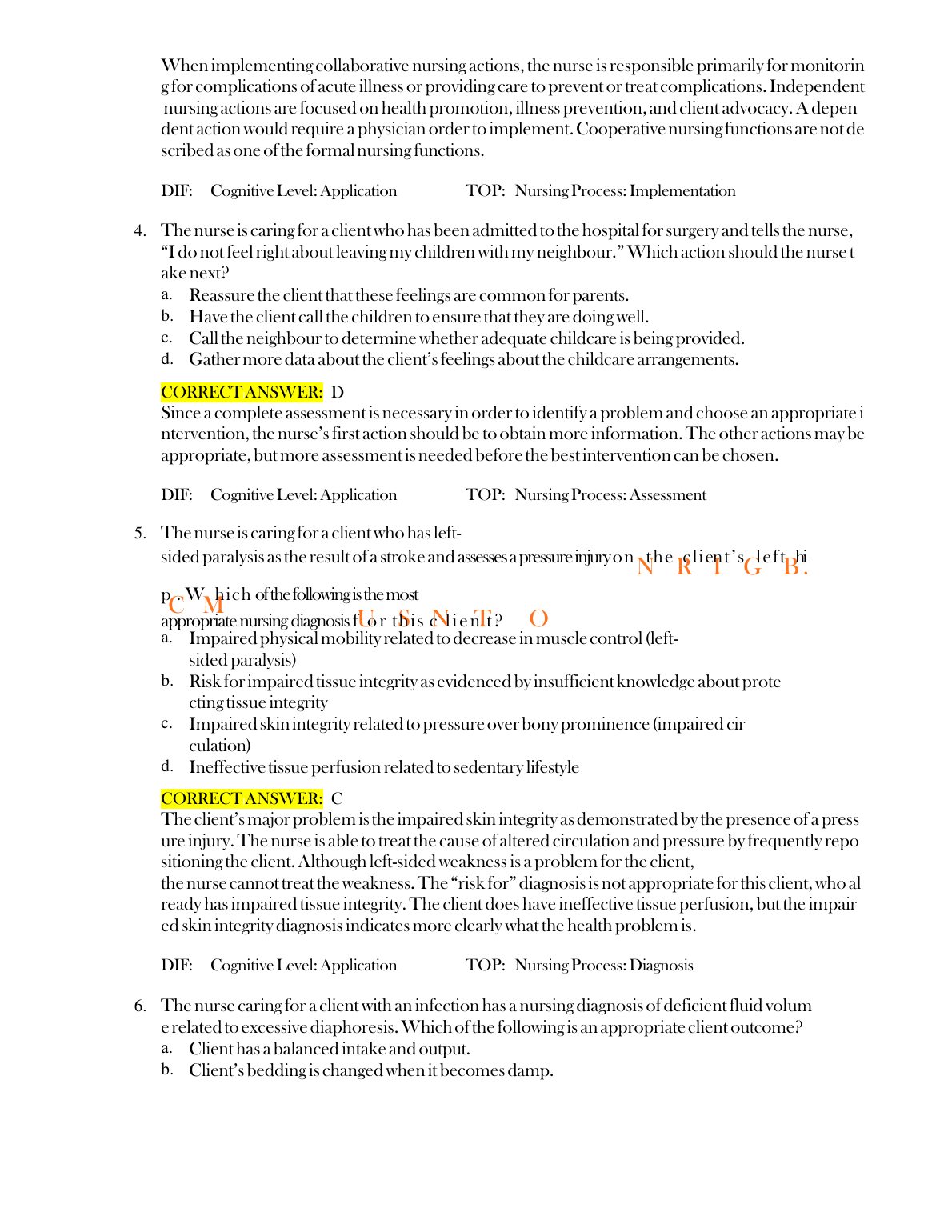 Medical Surgical Nursing Canada Test Bank 2026/27