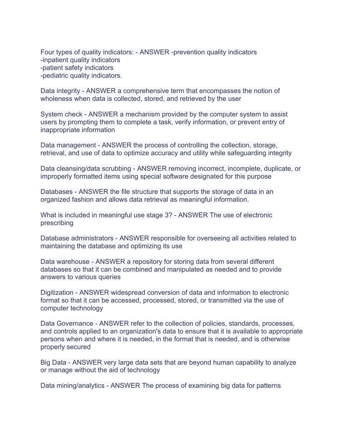WGU D220 Informatics Exam Questions And Answers 2023 IMG-1