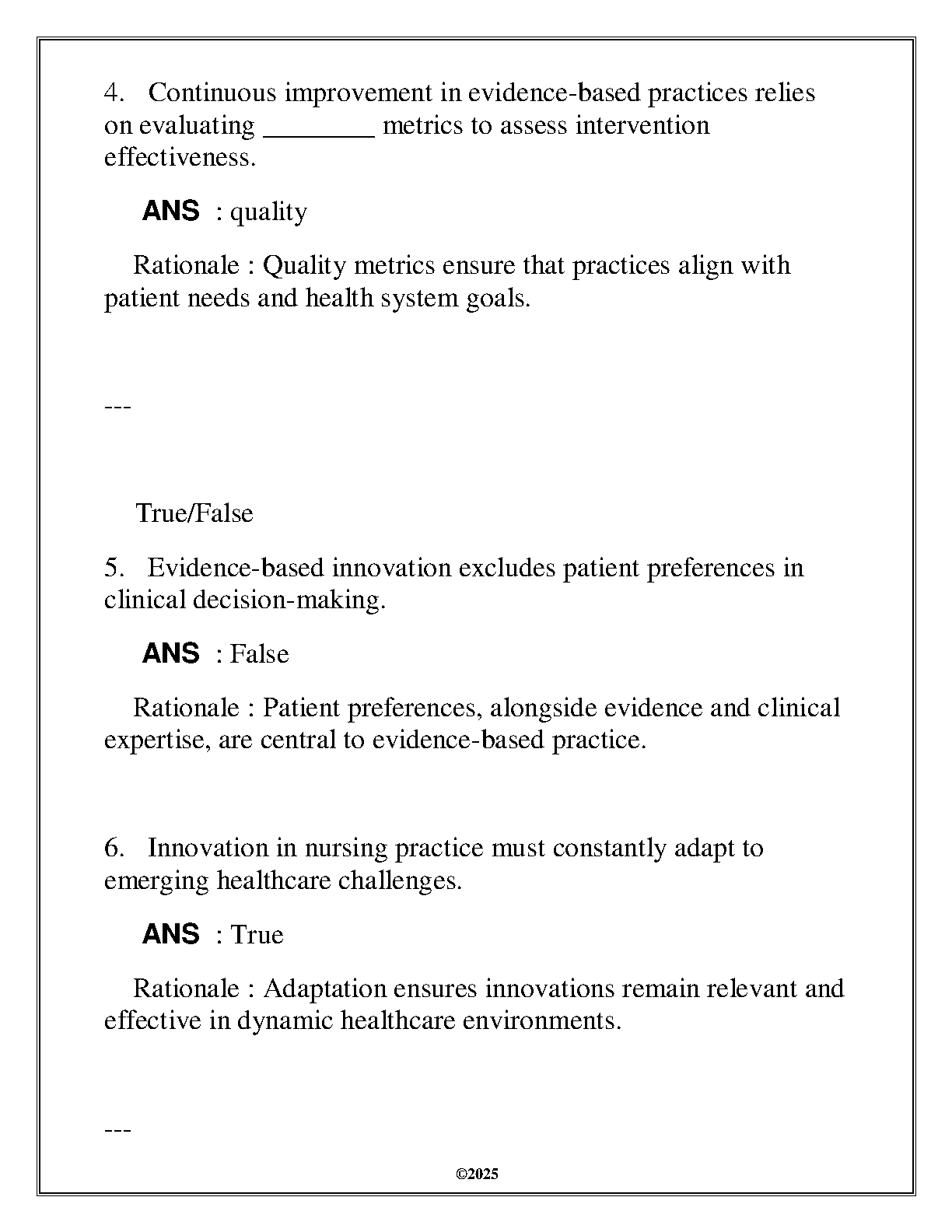 NURS 6308 Evidence Based Innovation Final Exam Qs A 2025 WGU IMG-3