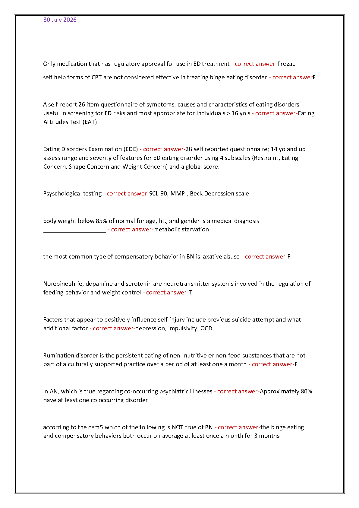 IAEDP Eating Disorders Test Bank 2026 IMG-3