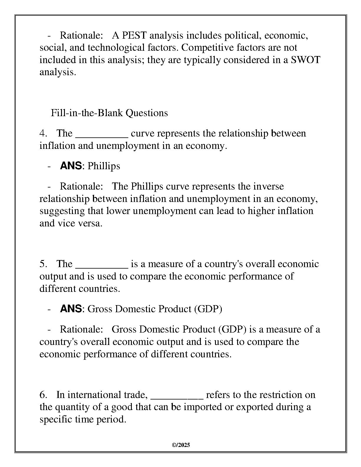 WGU C211 Global Economics Exam Review 2025 QA IMG-3