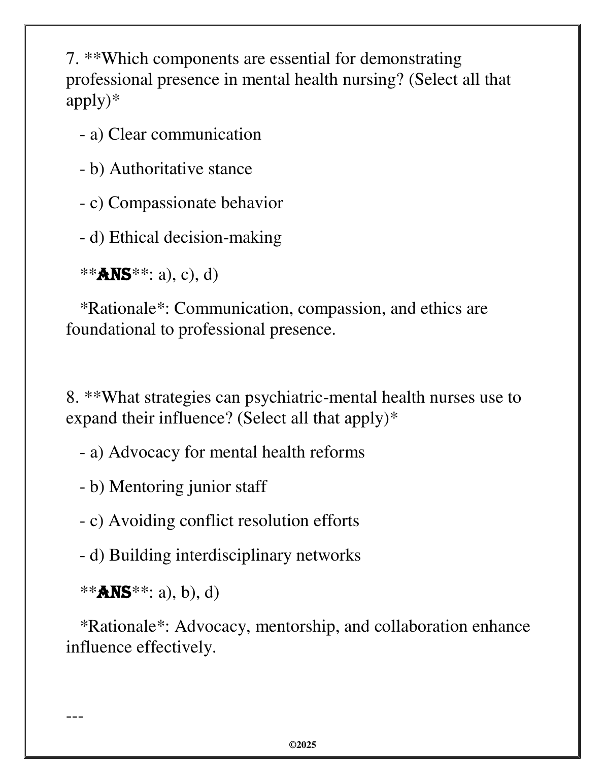 NURS 5201 PMHNP Midterm Study Guide 2025 Q&A Review IMG-1
