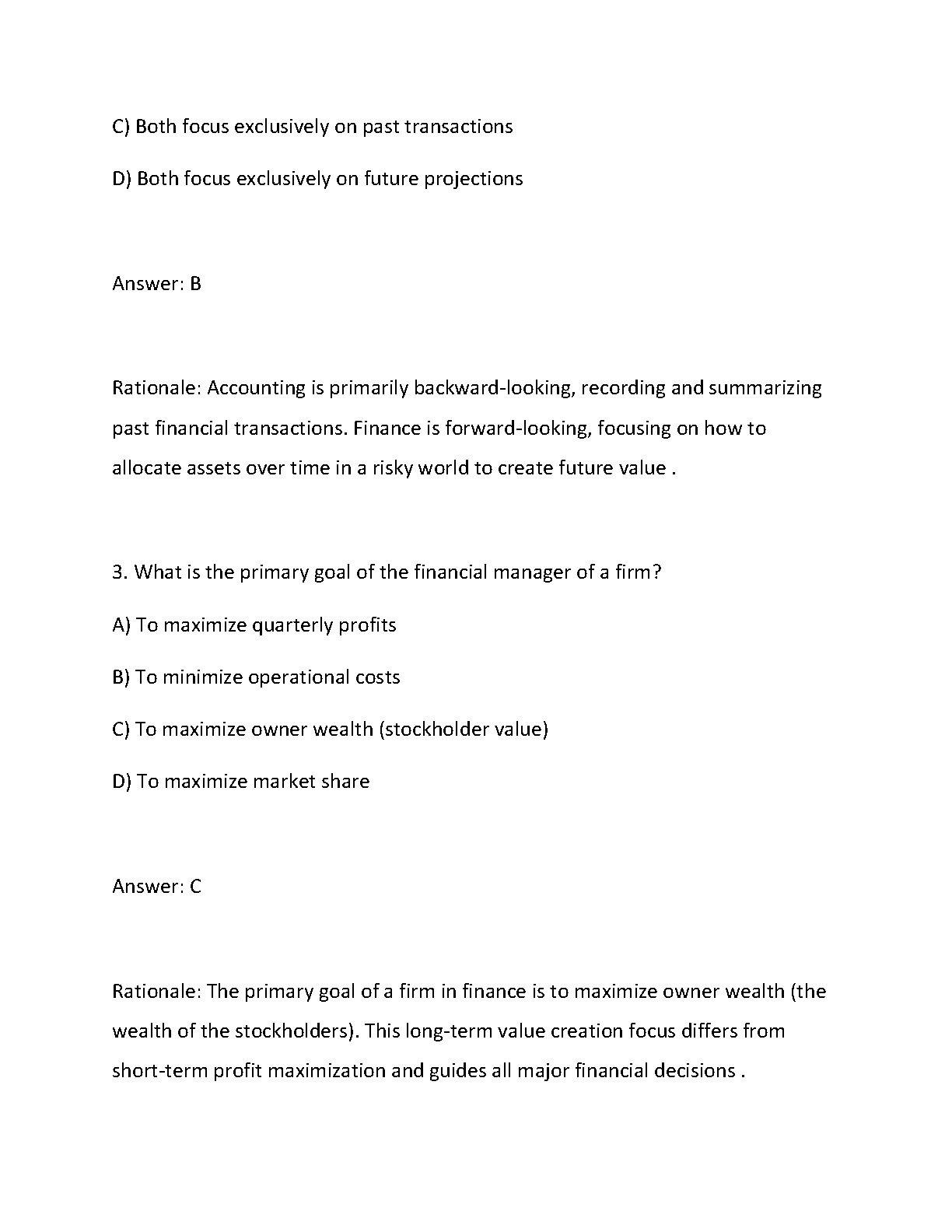 WGU D076 Finance Skills for Managers Exam Prep 2026