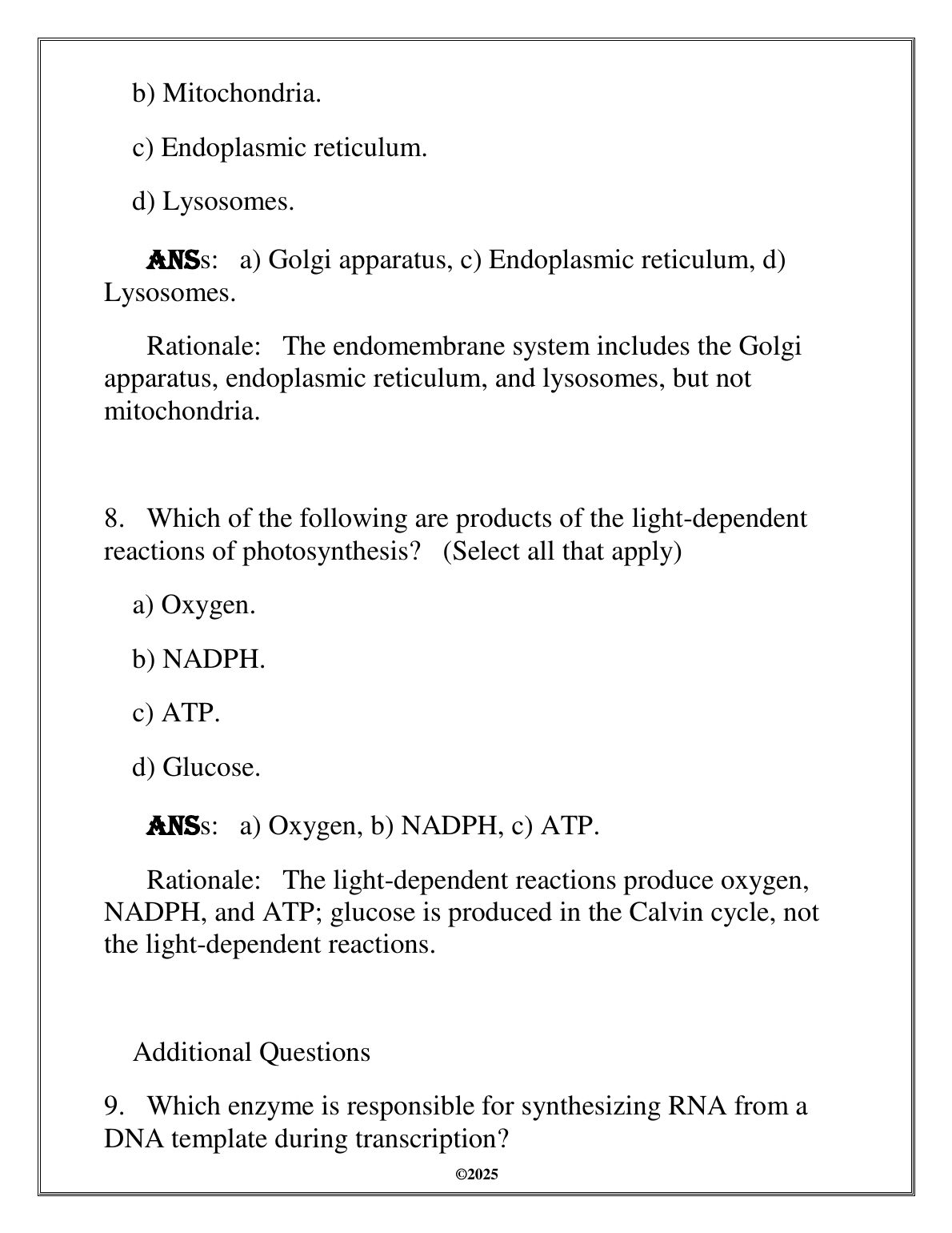 WGU C190 Intro to Bio Final Exam Questions IMG-1