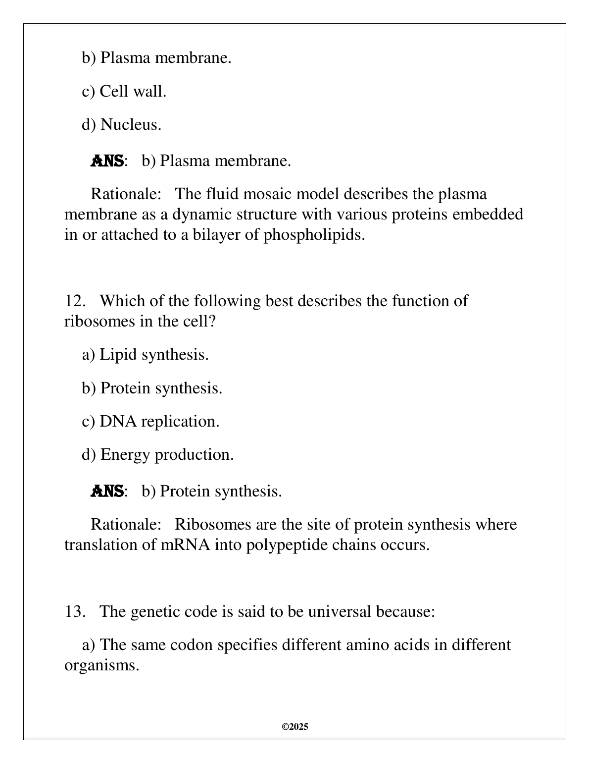 WGU C190 Intro to Bio Final Exam Questions IMG-3