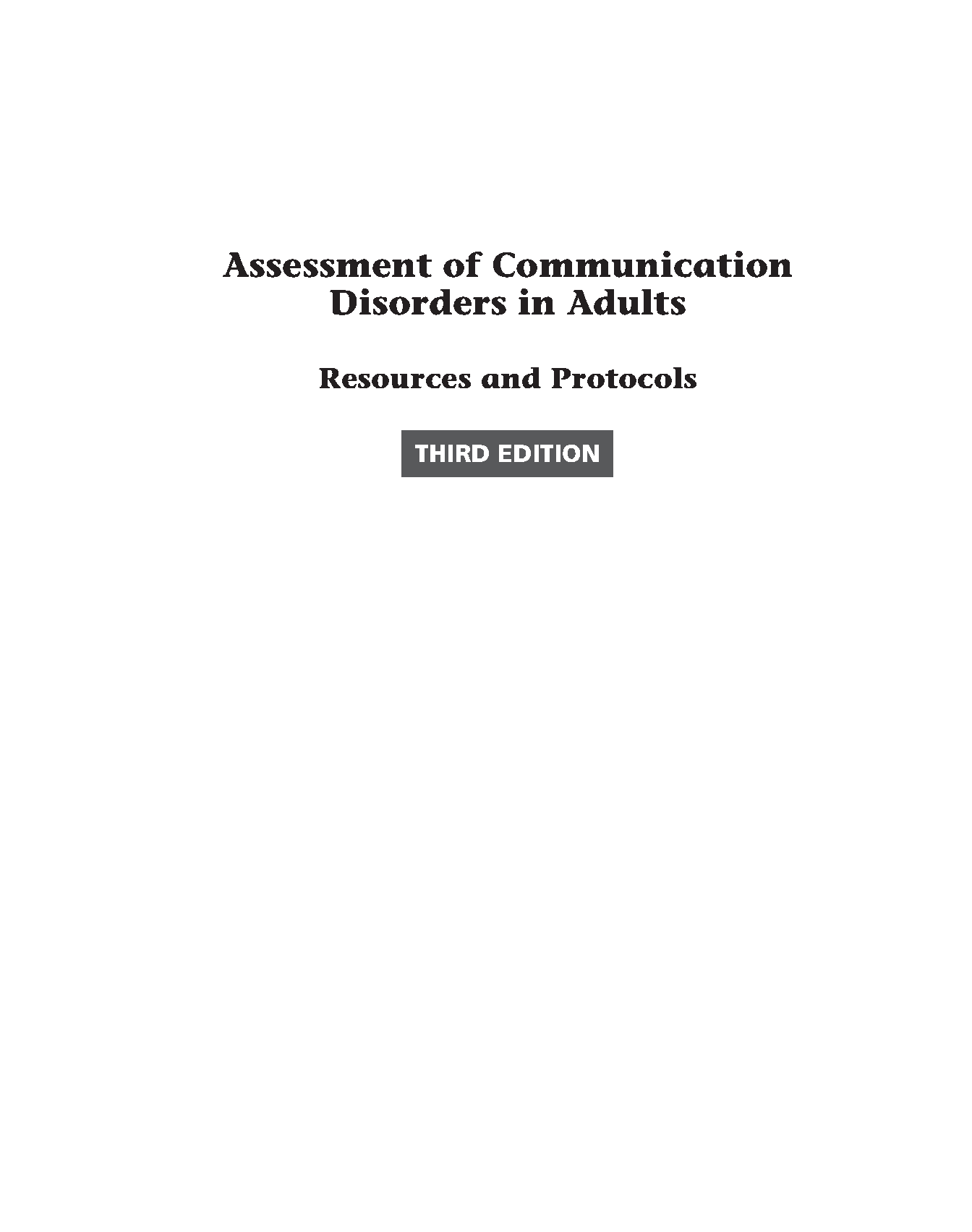 Communication Disorders Adults Test Bank Hedde & Freed