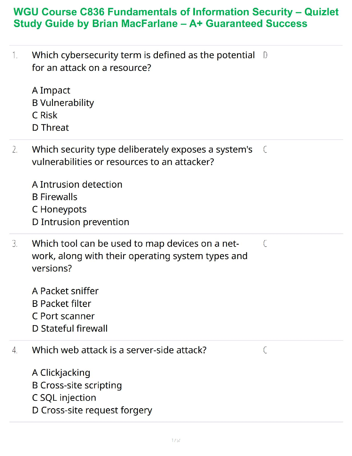 WGU C836 Info Security Test Bank 2025 2026 IMG-1