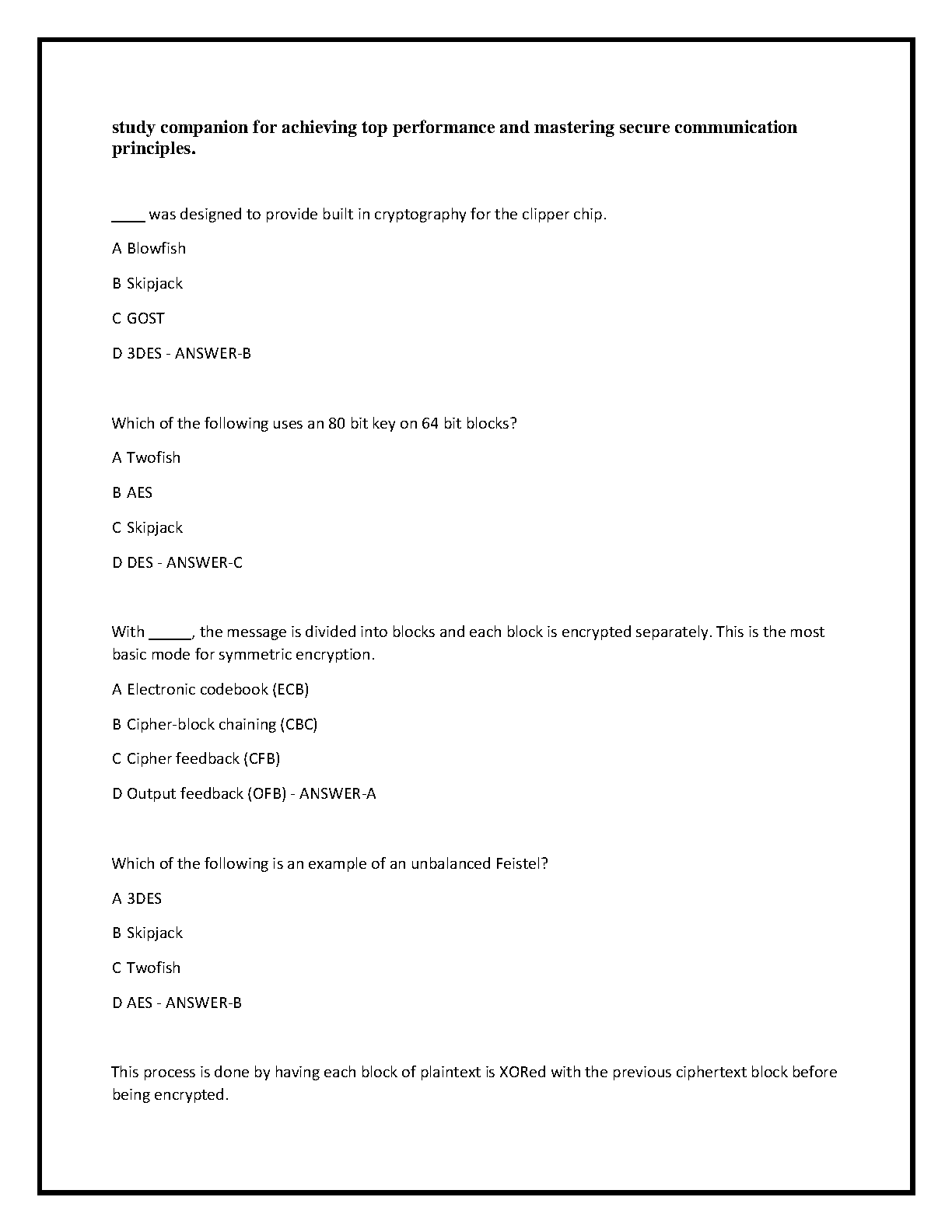 WGU C839 Intro to Cryptography Test Bank 2025-2026 OA Prep