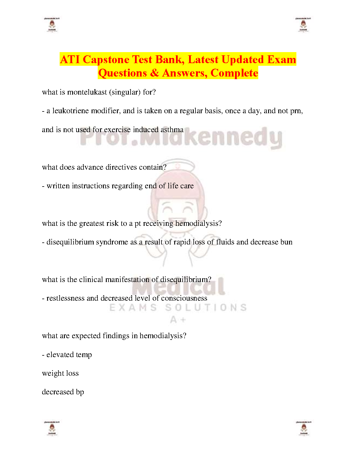 ATI Capstone Test Bank 2026-27 | Exam Qs & Answers IMG-1