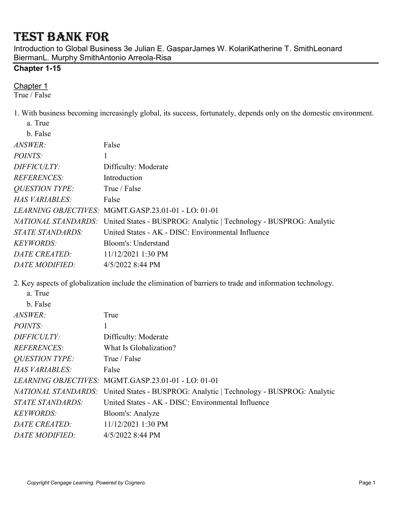 Global Business 3rd Edition Test Bank IMG-3