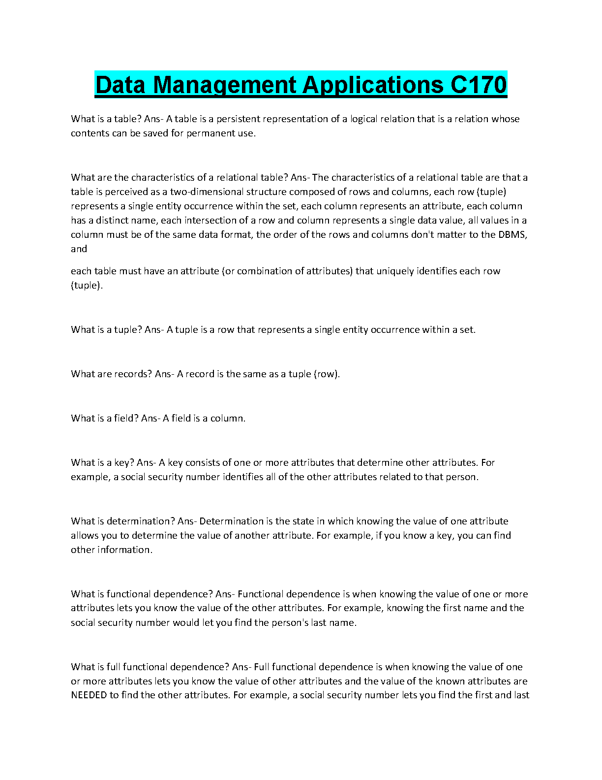 WGU C170 Study Guide 2025/2026: Pass on First Try IMG-1