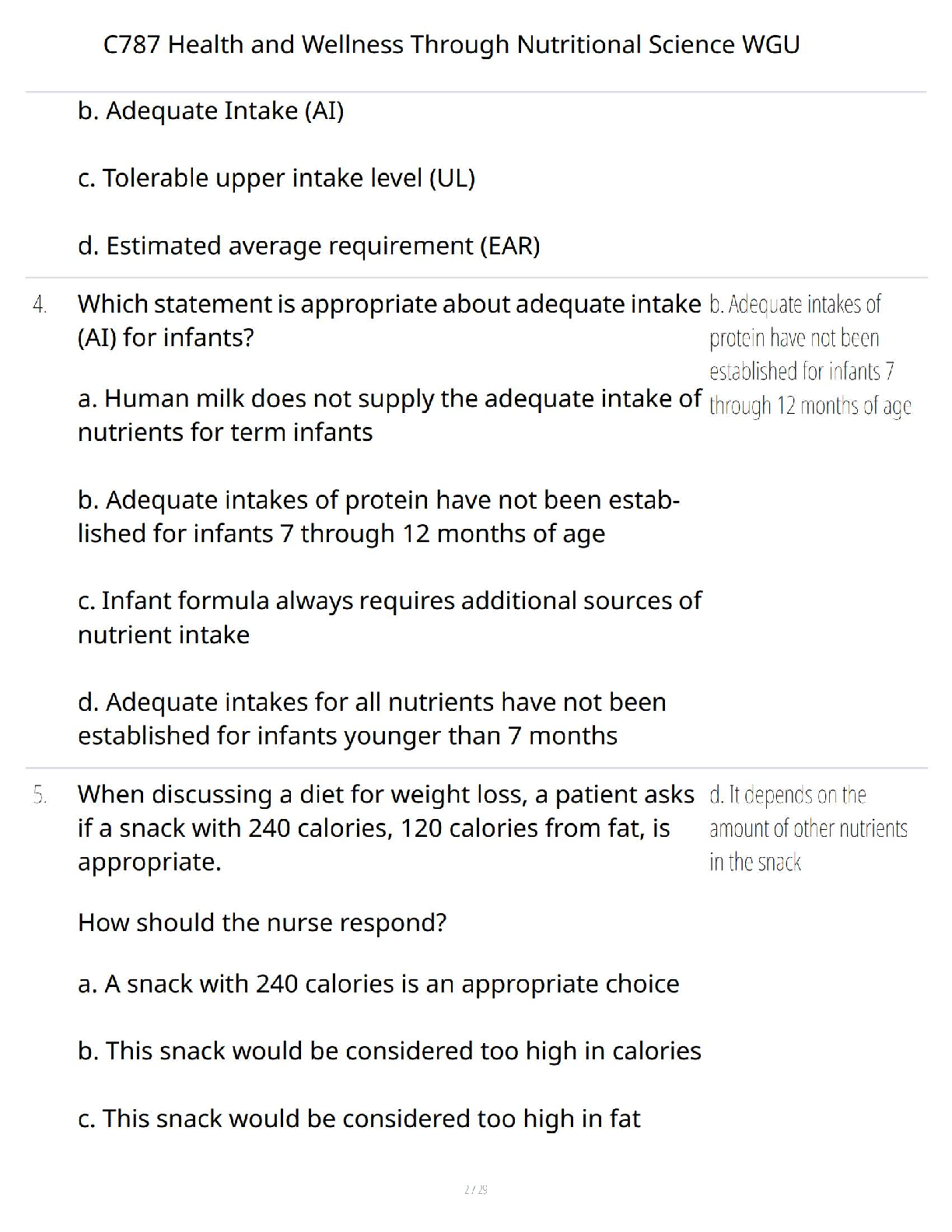 WGU C787 Nutrition Test Bank: Salge Blake Verified Q&A Guide