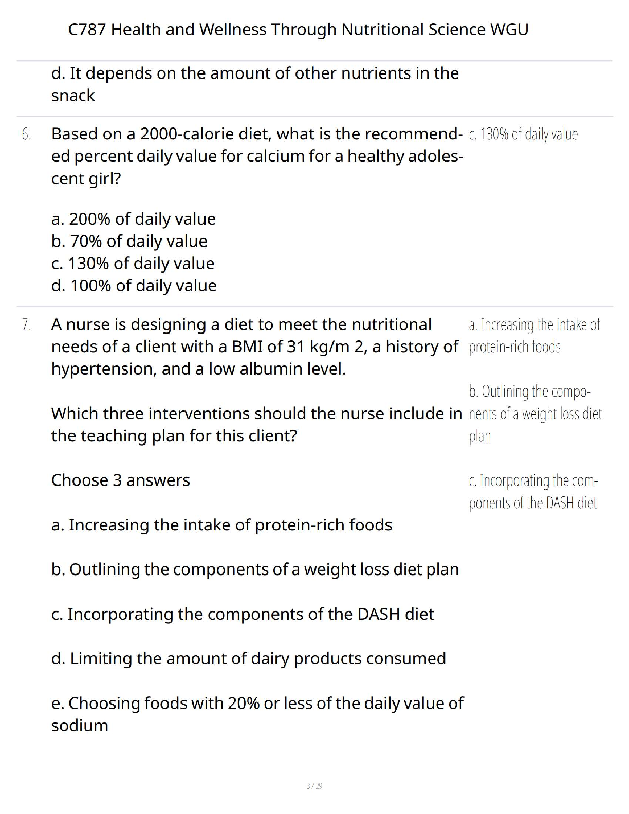 WGU C787 Nutrition Test Bank: Salge Blake Verified Q&A Guide IMG-3
