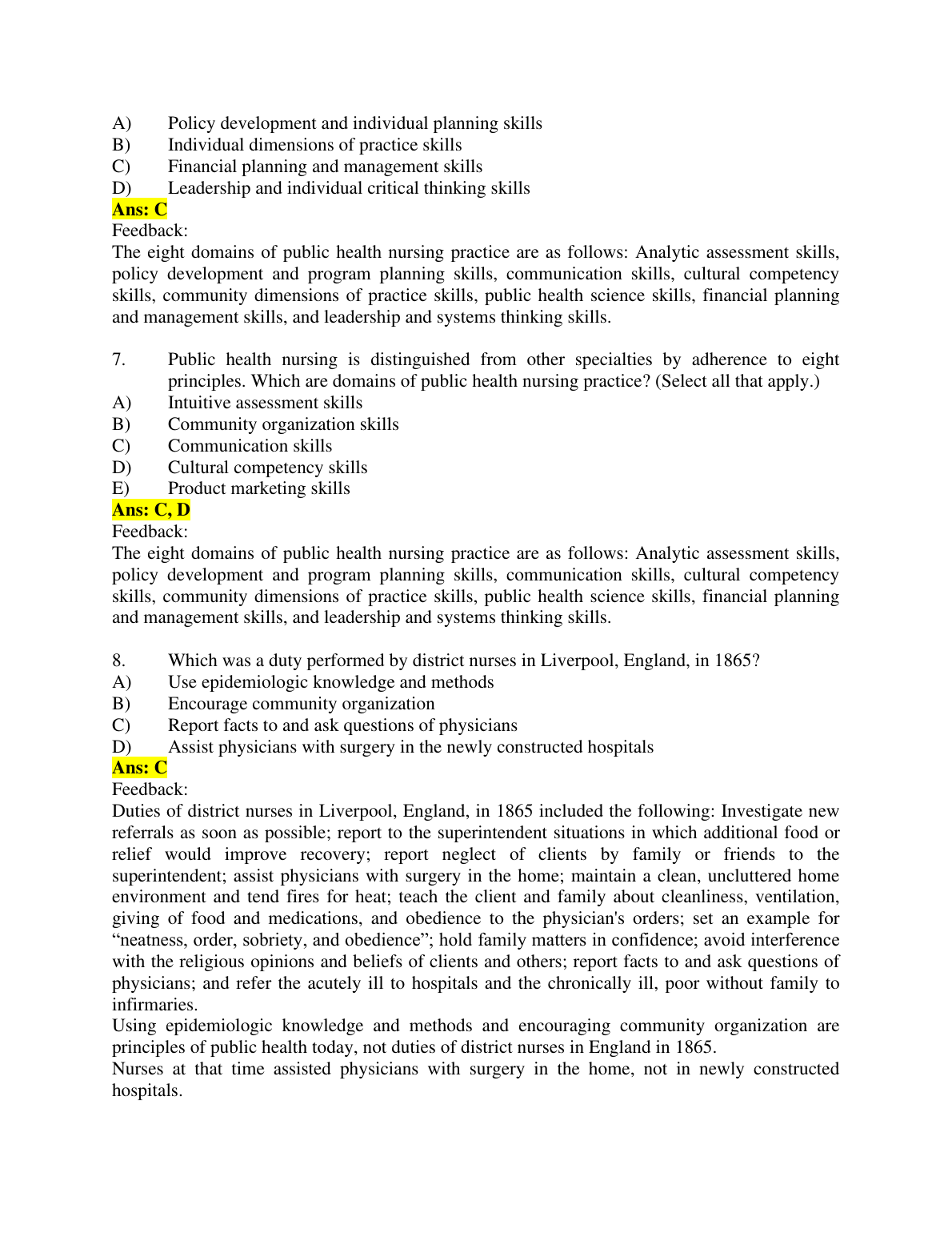 Community and Public Health Nursing 3rd Edition TEST BANK IMG-1
