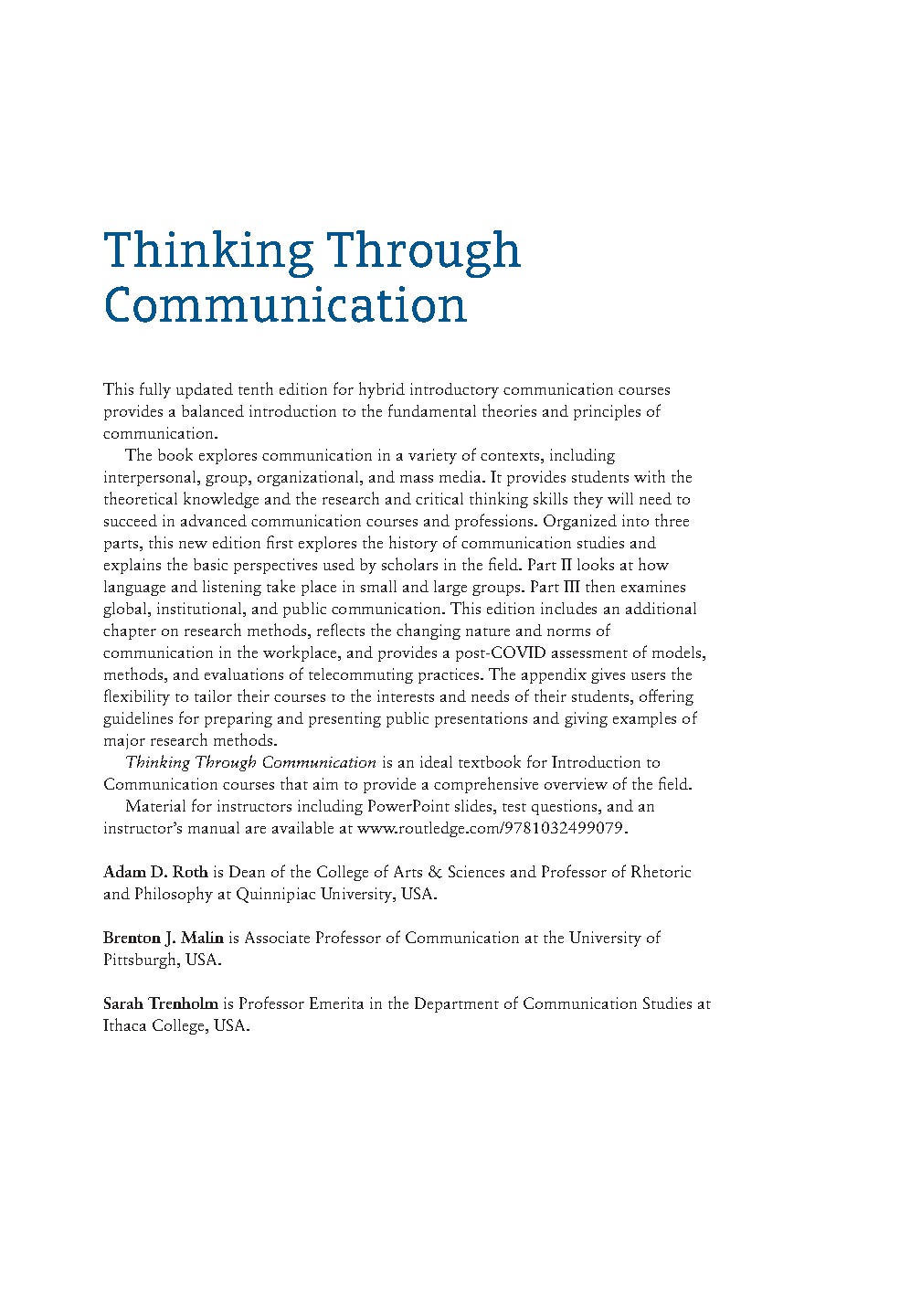 Thinking Through Communication Test Bank Solutions 2026