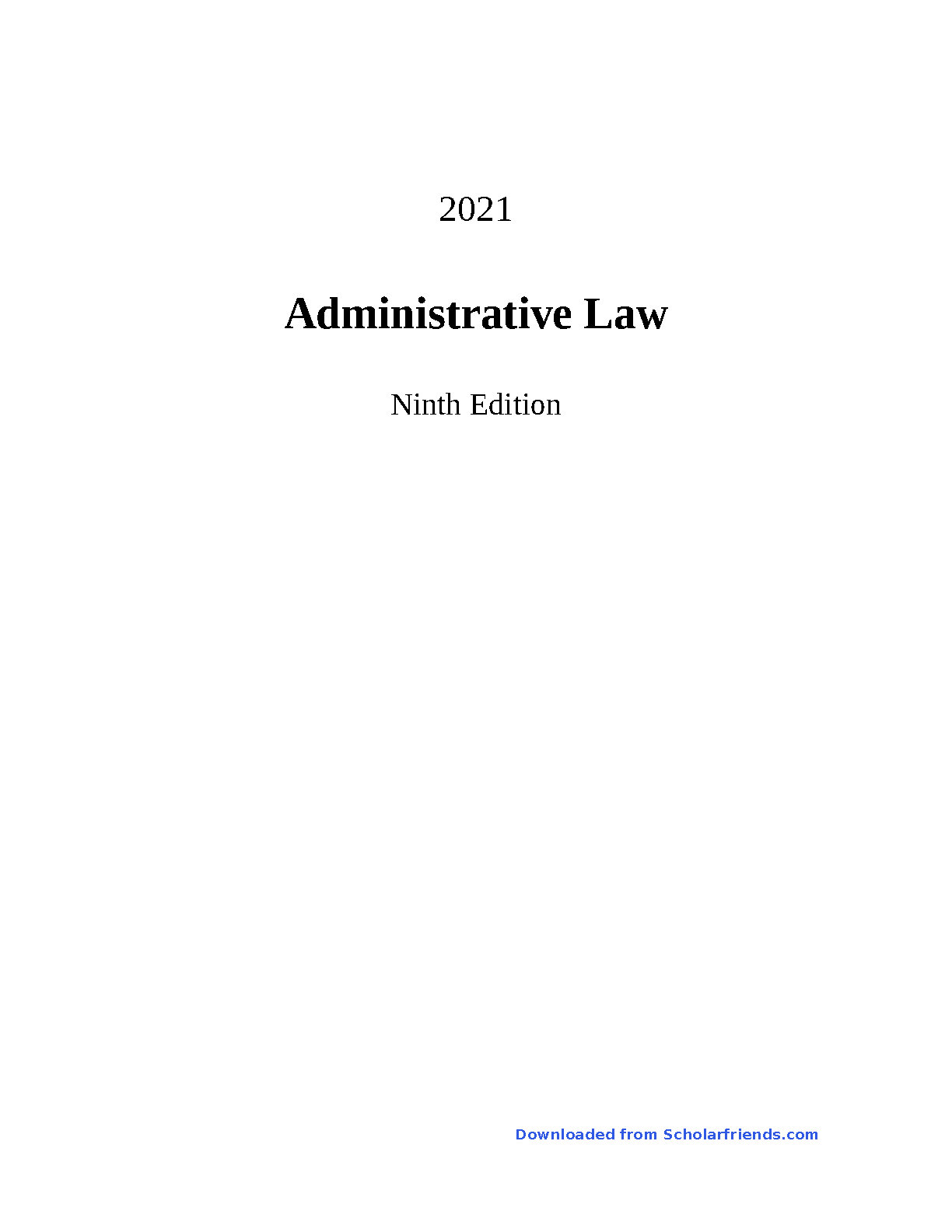 Craig Administrative Law 9th Ed Test Bank & Solutions