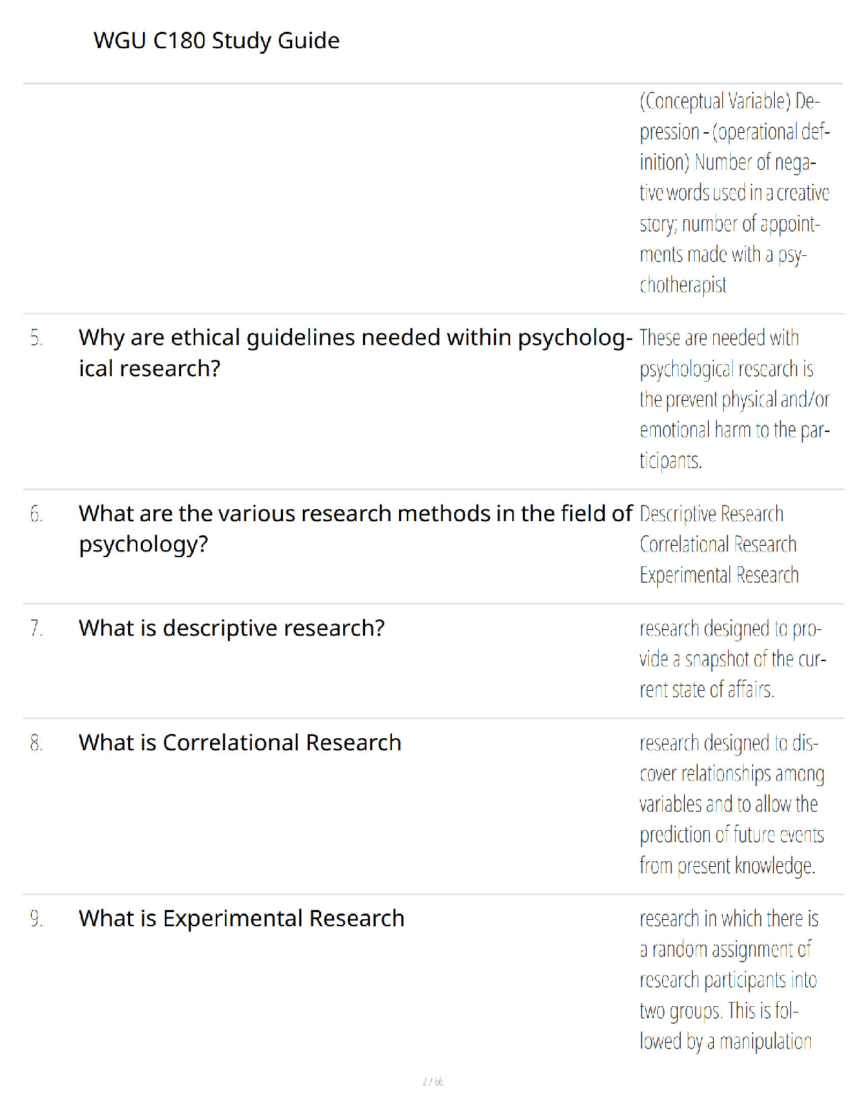 WGU C180 Intro Psych Study Guide 2026 Pass First Attempt