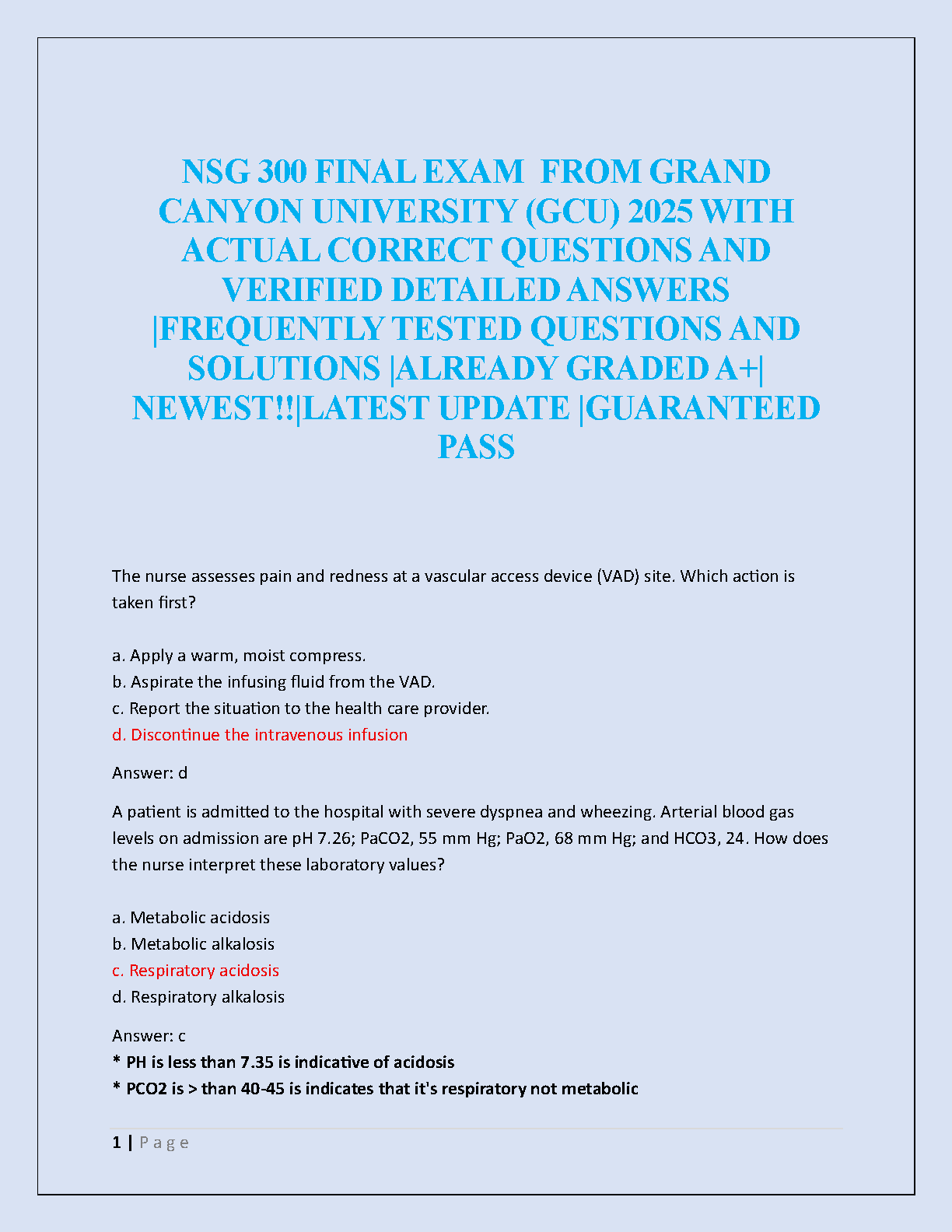 NSG 300 Final Exam Test Bank GCU Nursing 2026/27 IMG-1